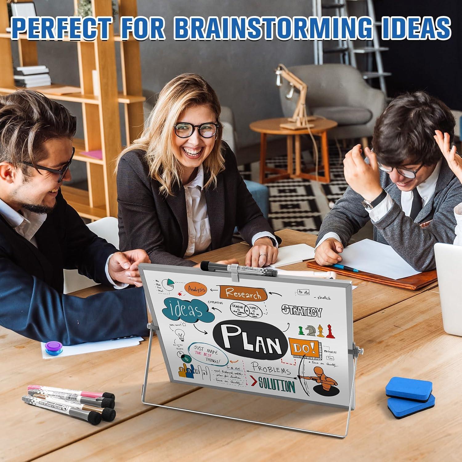 Tablero Magnético Grtard 40x30 cm Doble Cara con Soporte