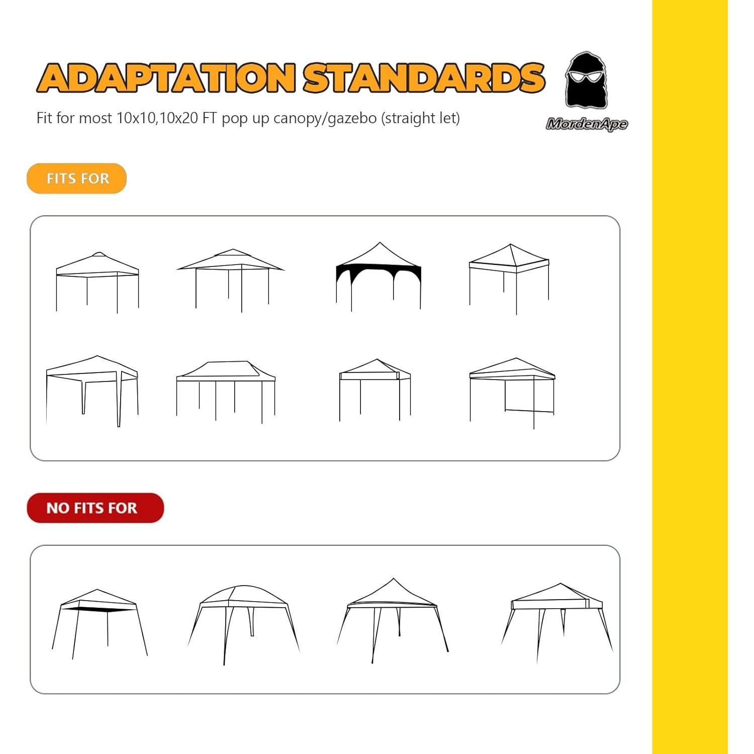 Pared Lateral Transparente MordenApe 304.8x193 cm Caqui