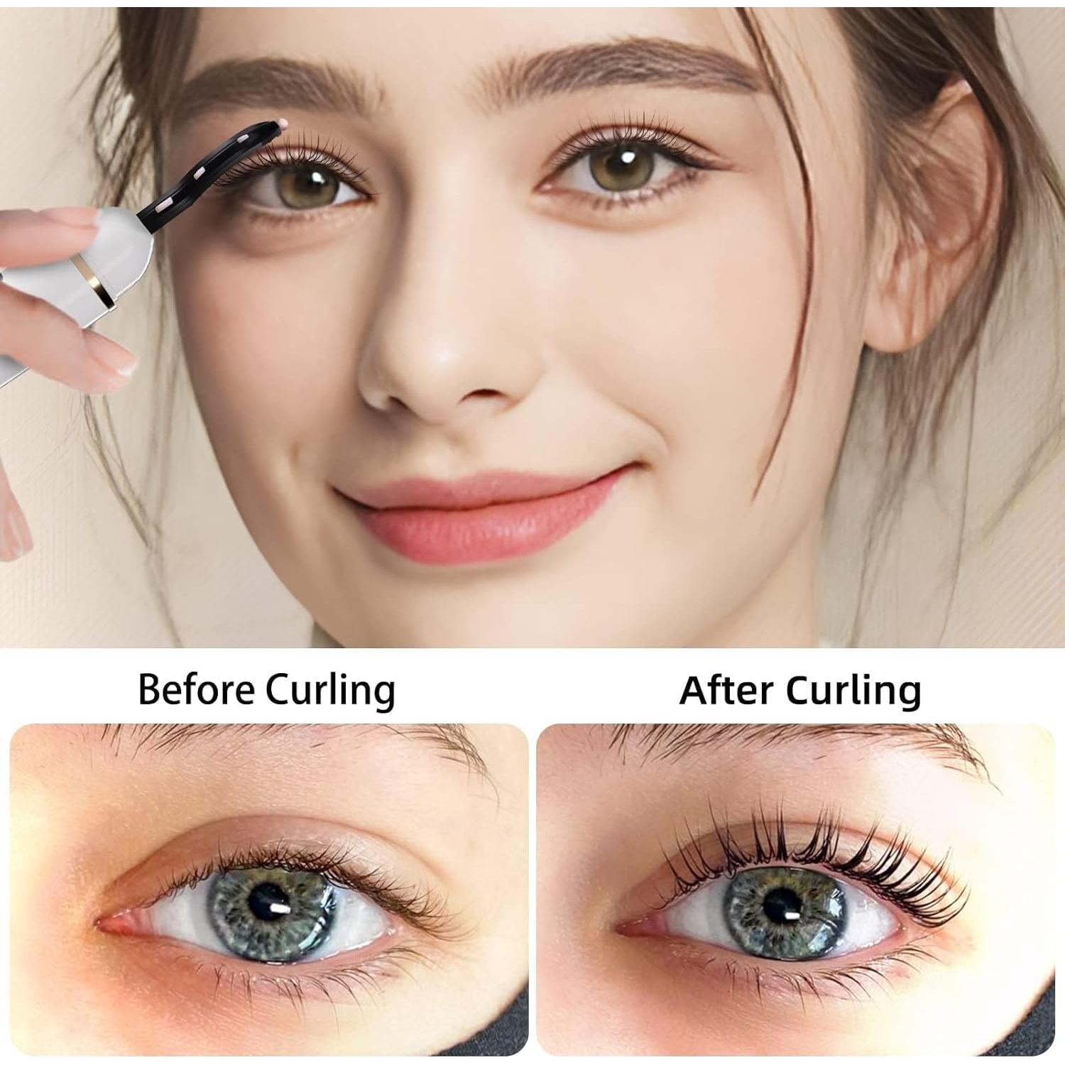 Rizador de Pestañas Eléctrico ZAPAL Blanco Oro 13.5cm