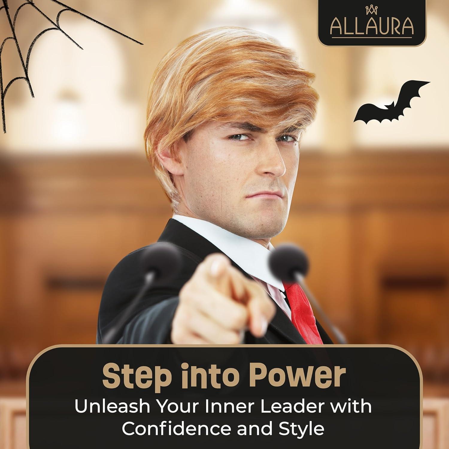 Peluca Donald Trump ALLAURA - Rubia, ajustable y realista