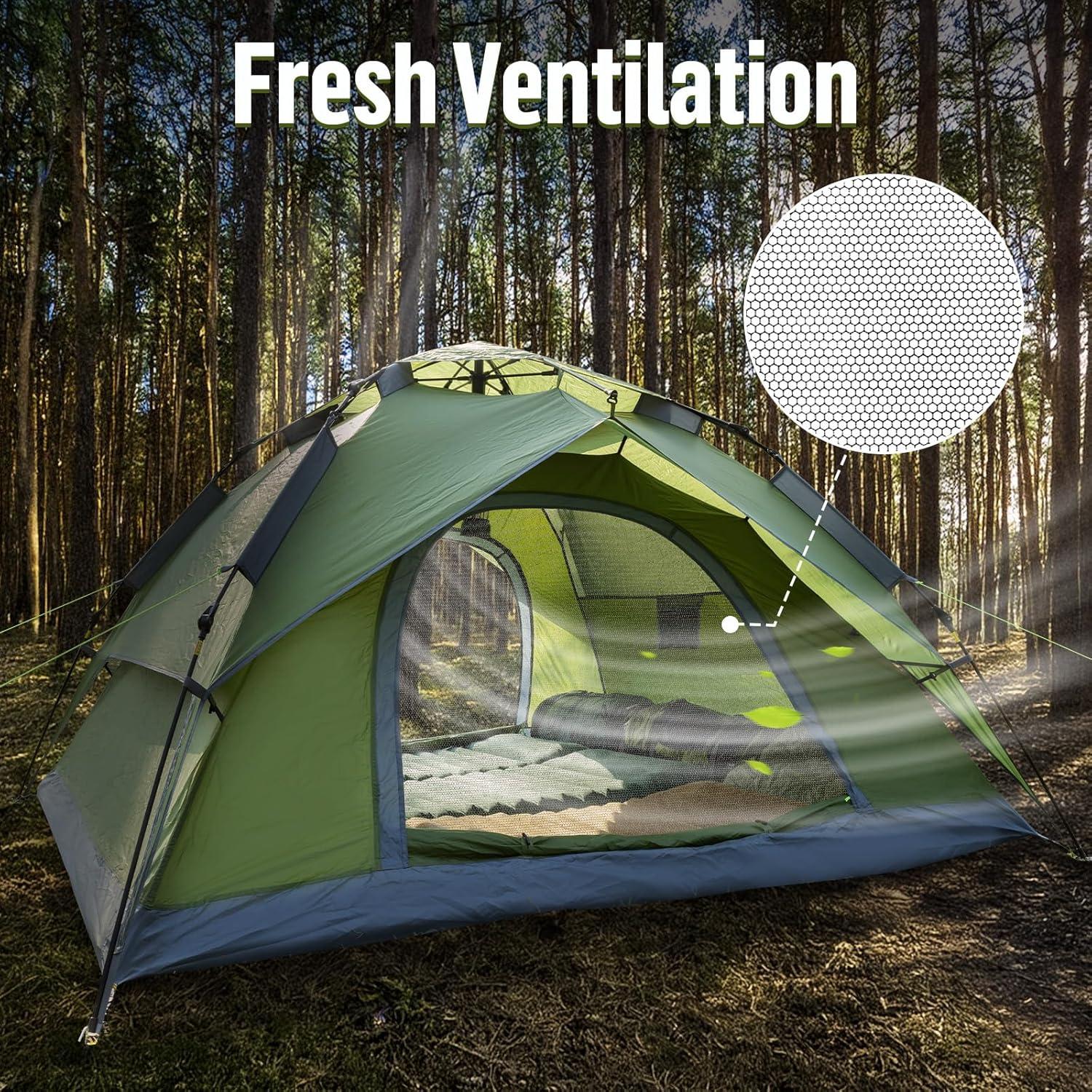 Tienda Instantánea Night Cat para 2-3 Personas Verde