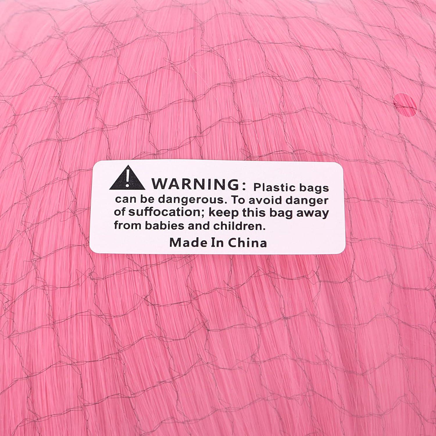 Peluca Larga Rizada MapofBeauty 80cm Rosa Oscuro