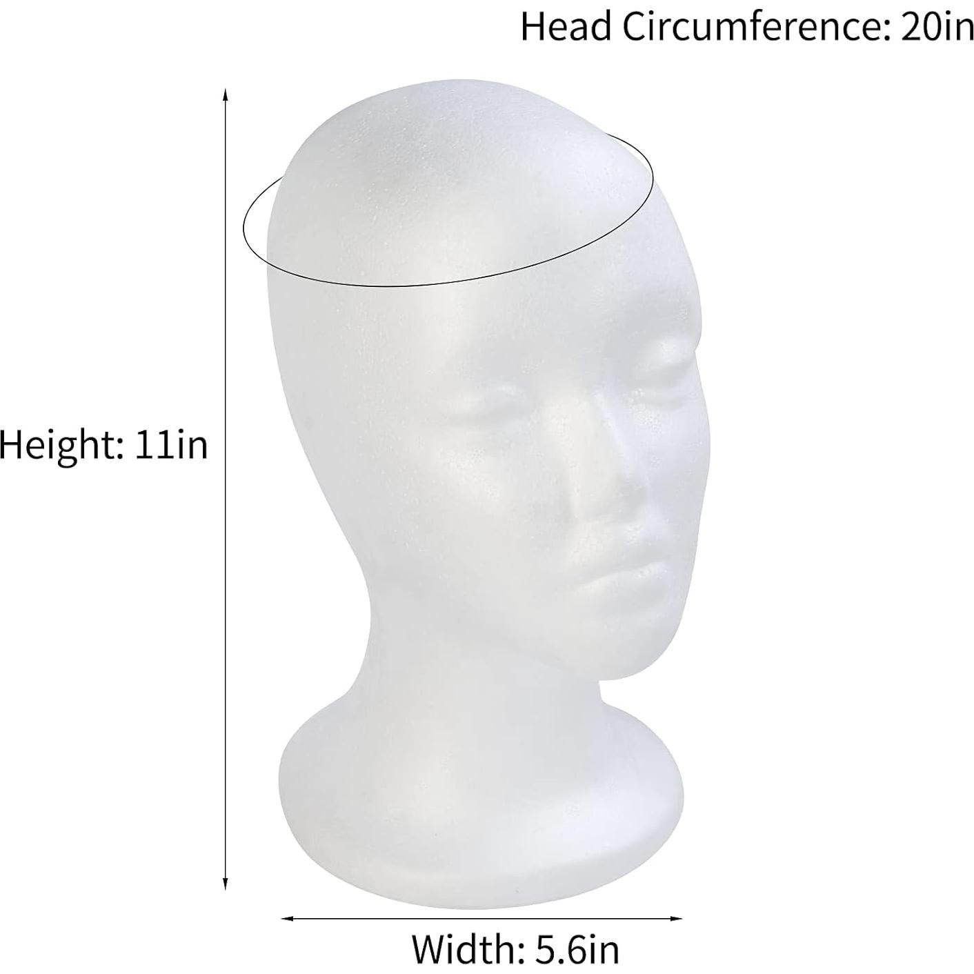 Cabeza de Peluca BALABALA 3 Pcs Soporte Estireno 28 cm