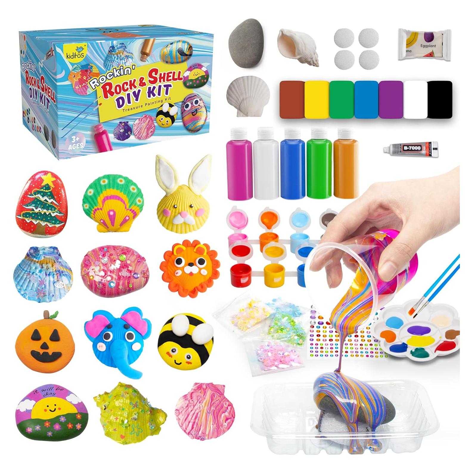 Kit de Pintura de Rocas y Conchas Kiditos RSPK-01