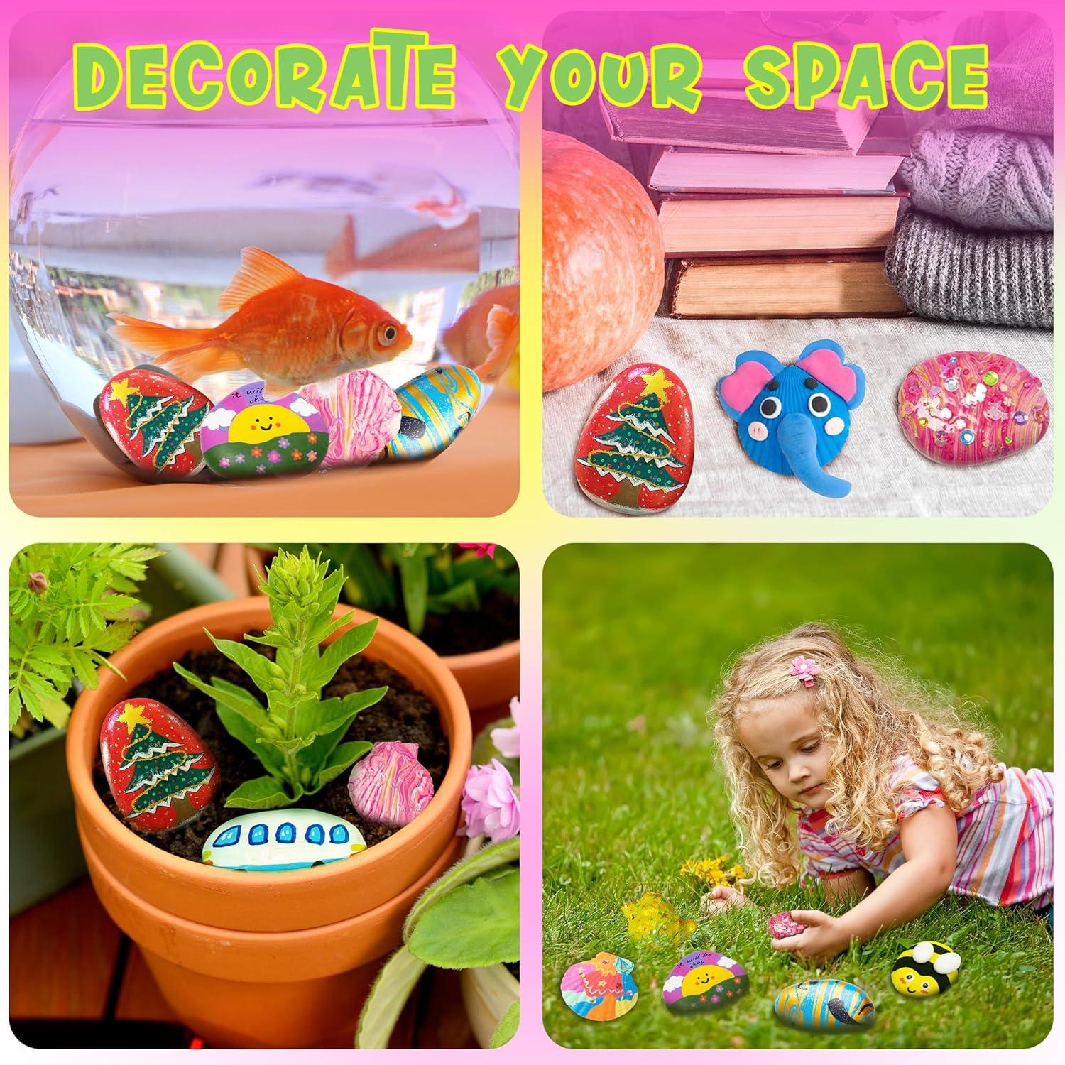 Kit de Pintura de Rocas y Conchas Kiditos RSPK-01