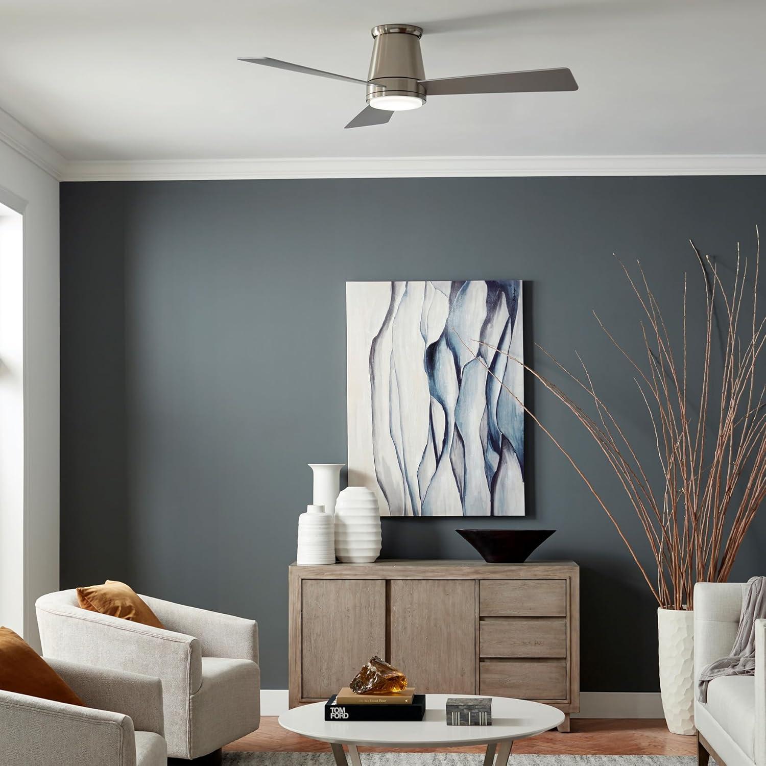 Ventilador de Techo Inteligente WAC Hug 132 cm Negro LED