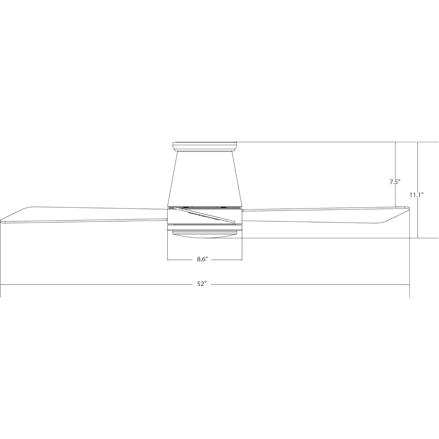 Ventilador de Techo Inteligente WAC Hug 132 cm Negro LED