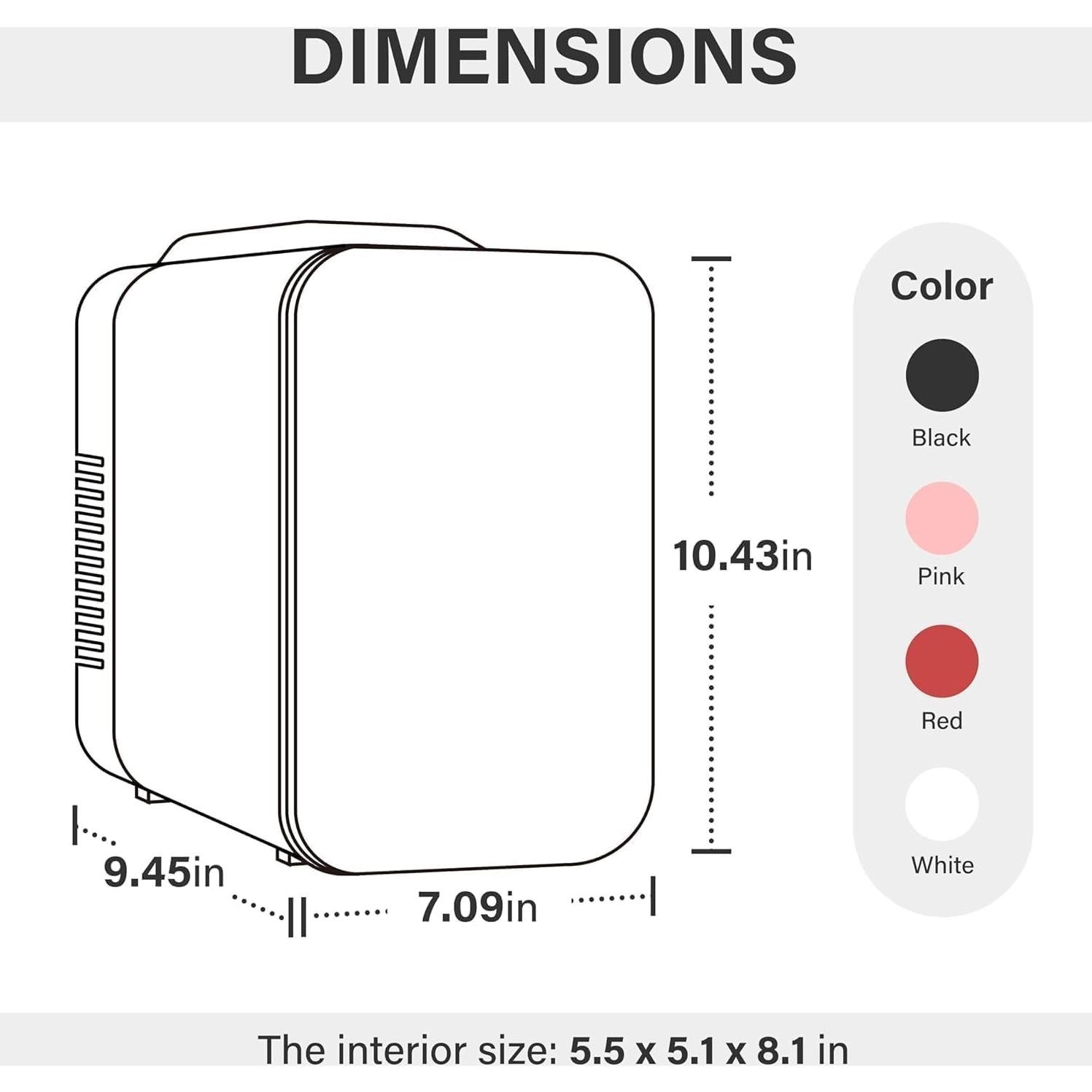Mini Nevera Simple Deluxe 4L Enfriador y Calentador Blanco