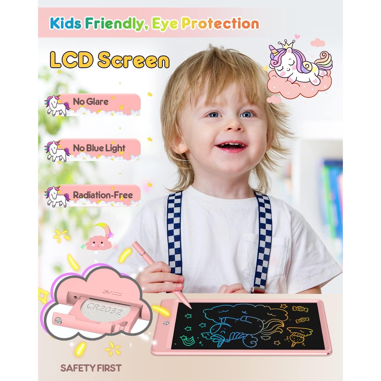 Tableta de Escritura LCD FLUESTON 10" Rosa para Niños