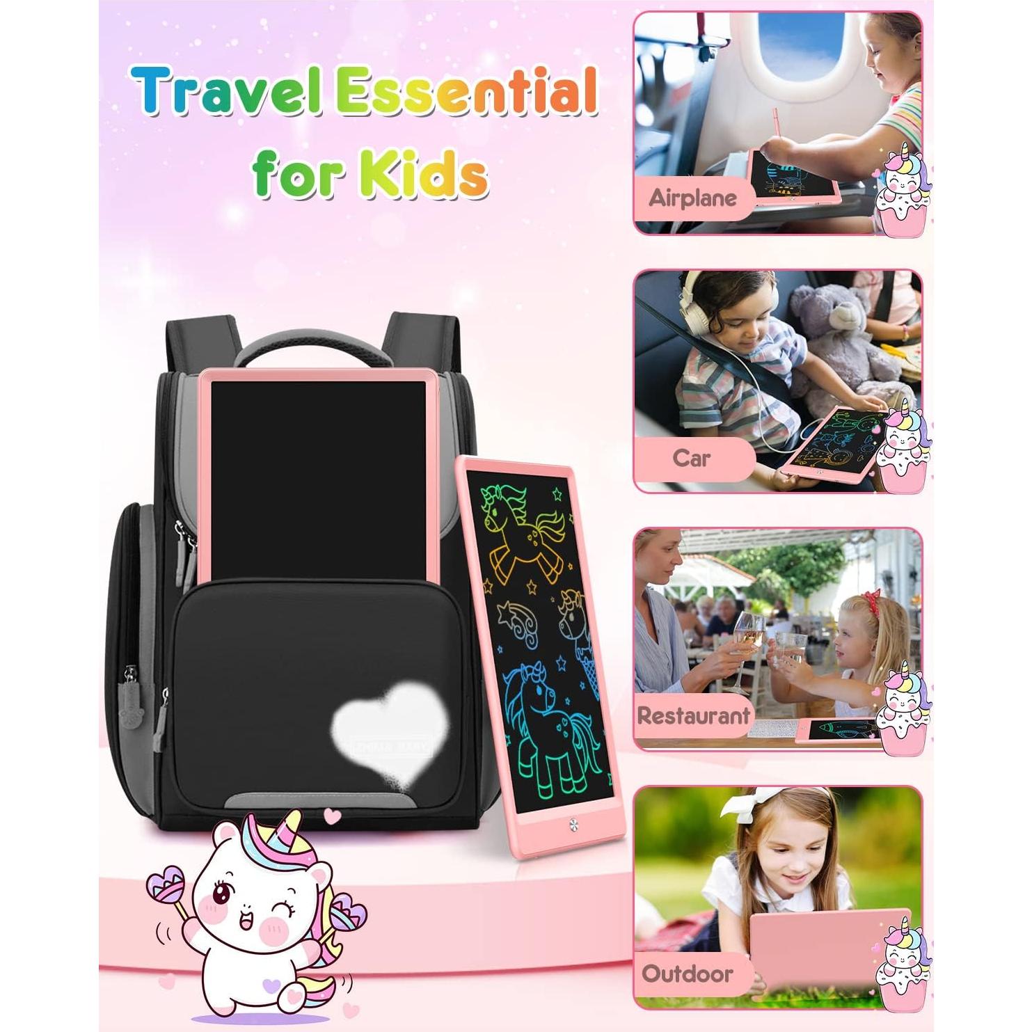 Tableta de Escritura LCD FLUESTON 10" Rosa para Niños
