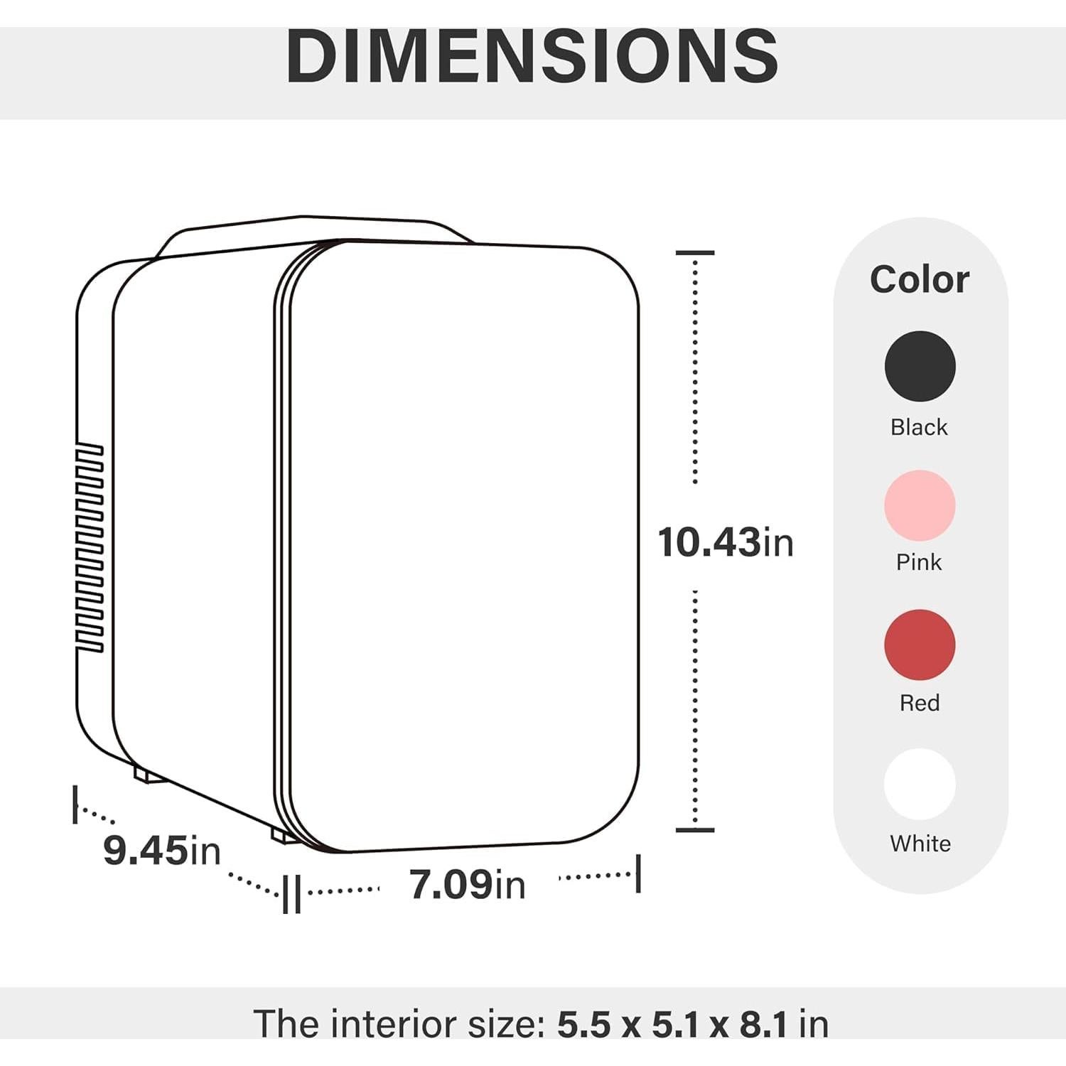 Mini Nevera Portátil Simple Deluxe 4L Enfriador y Calentador Rojo