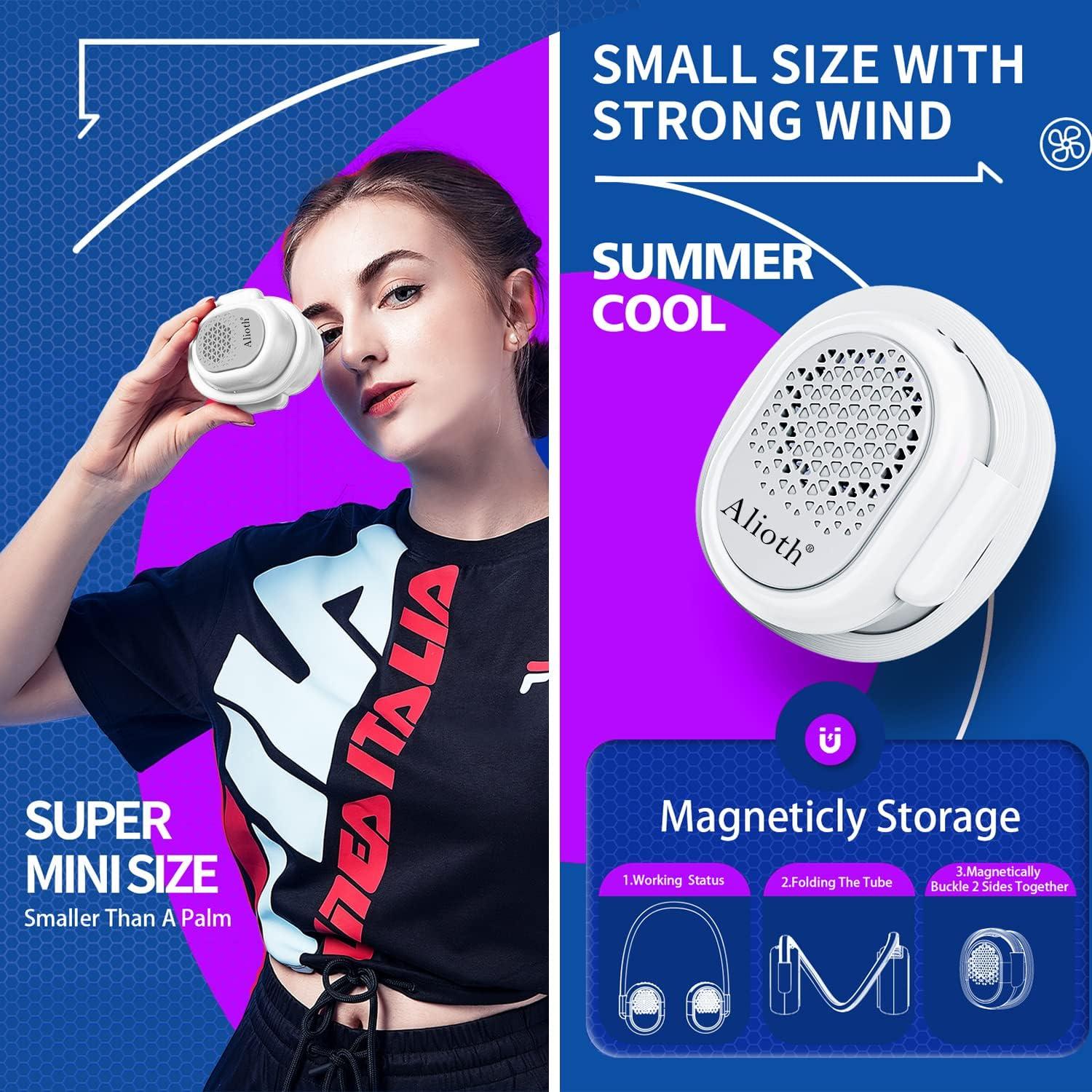 Ventilador de Cuello Alioth - Sin Aspas, 3 Velocidades, 360°