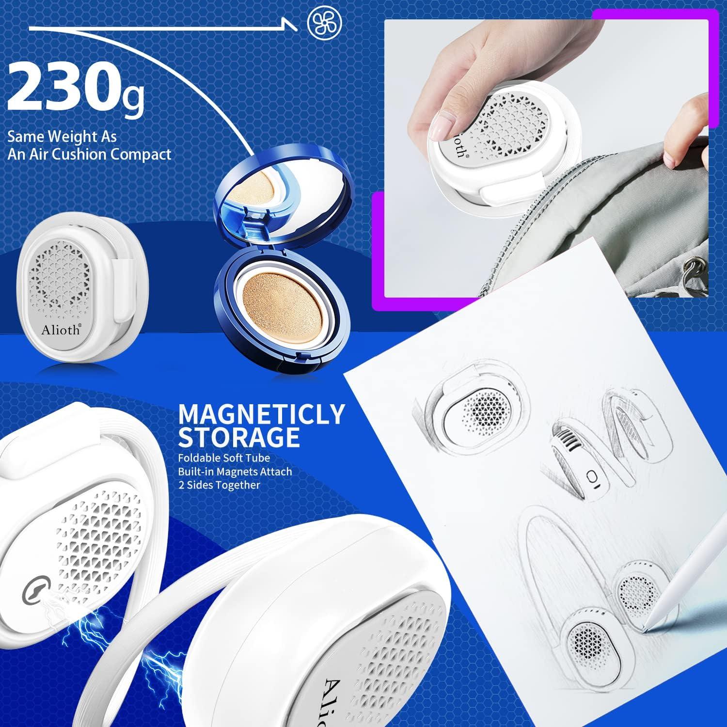 Ventilador de Cuello Alioth - Sin Aspas, 3 Velocidades, 360°