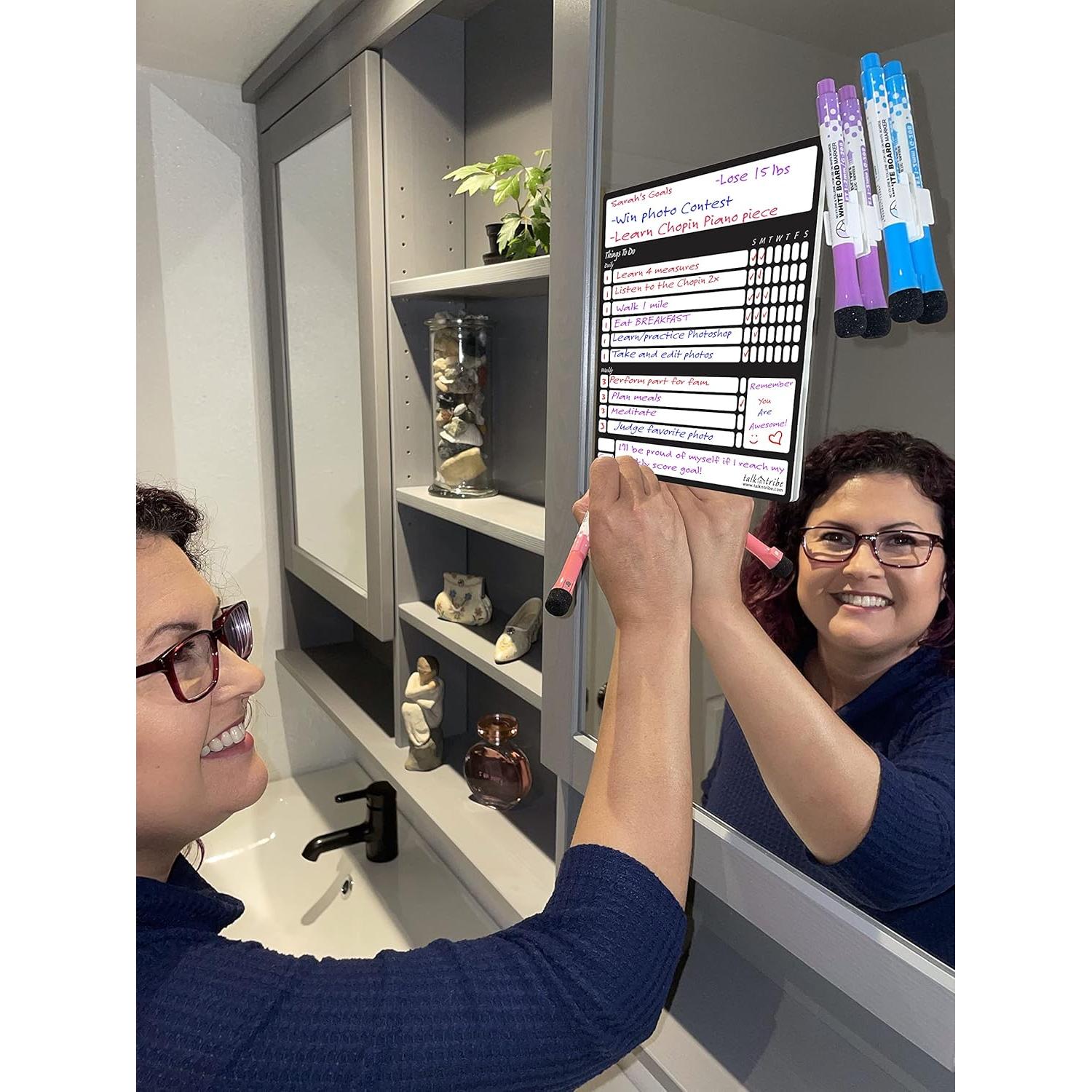 Pizarra blanca autoadhesiva TalknTribe 22.86x21.59cm 2 unidades