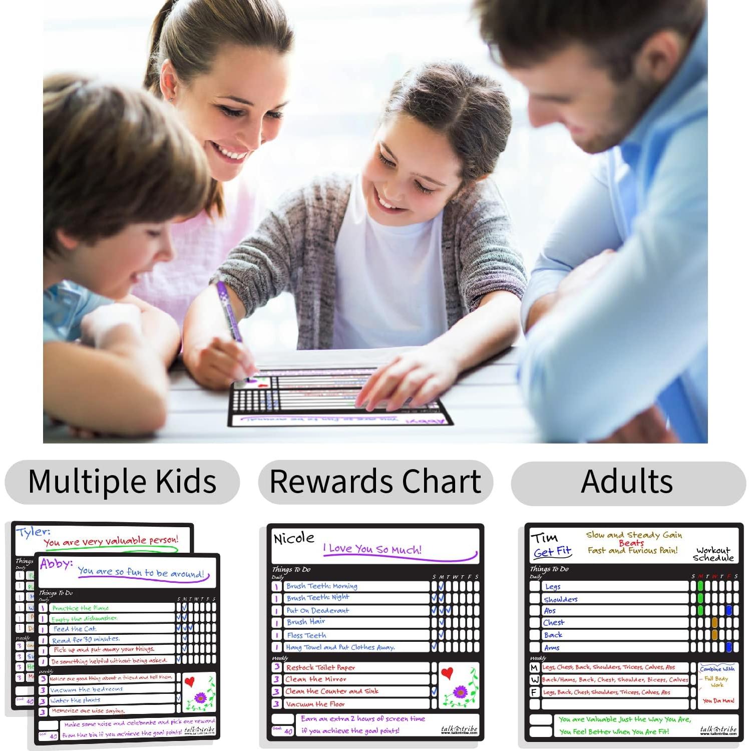 Pizarra blanca autoadhesiva TalknTribe 22.86x21.59cm 2 unidades