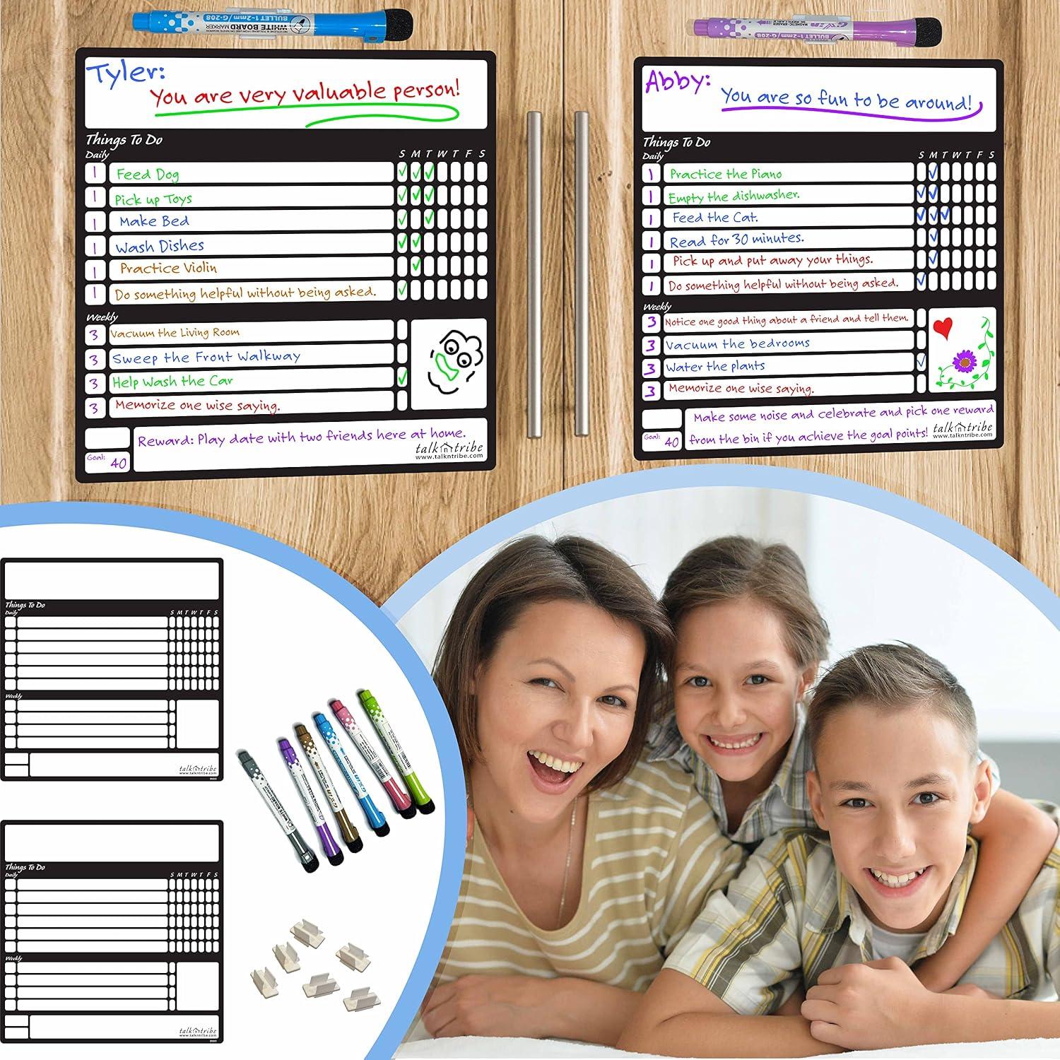 Pizarra blanca autoadhesiva TalknTribe 22.86x21.59cm 2 unidades