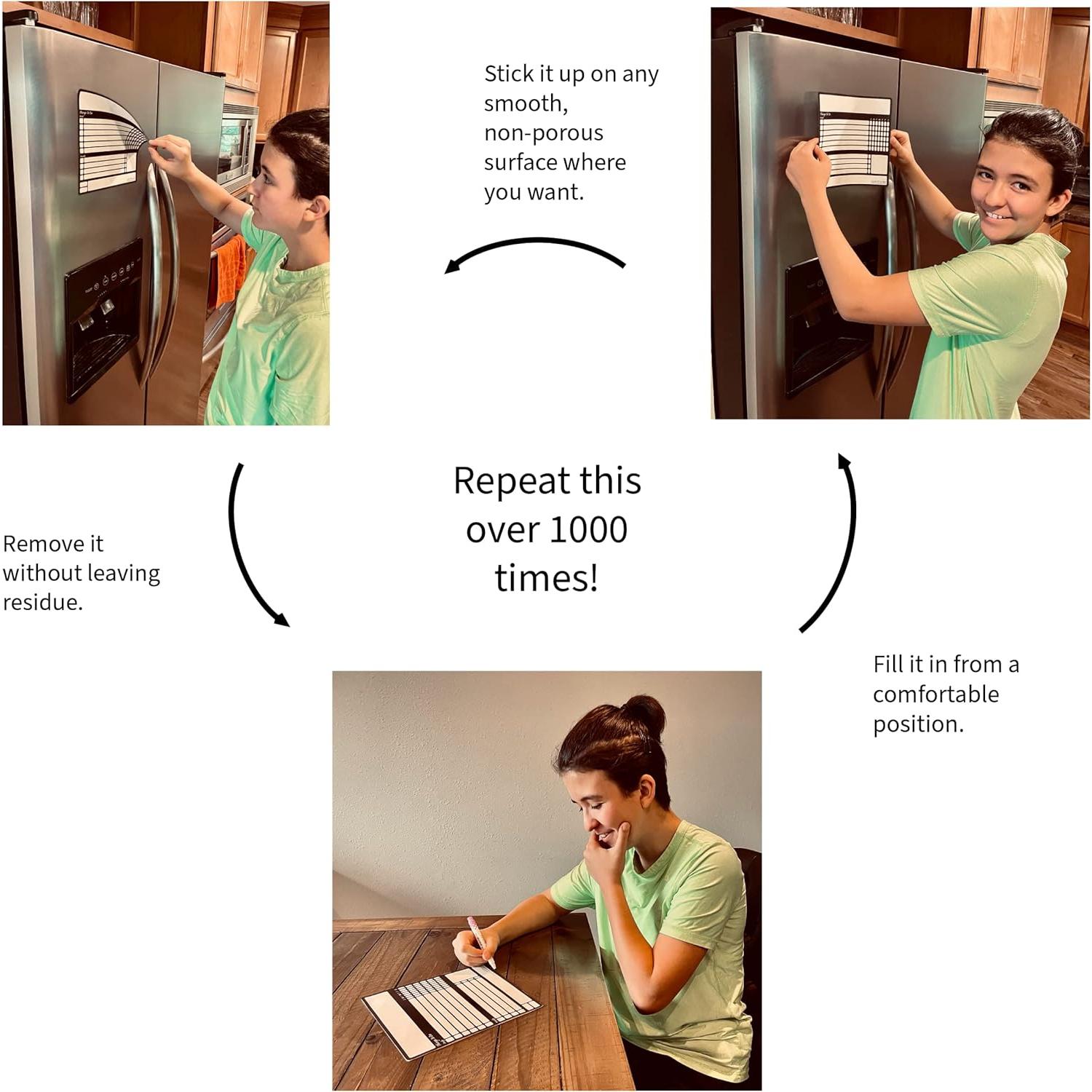 Pizarra blanca autoadhesiva TalknTribe 22.86x21.59cm 2 unidades