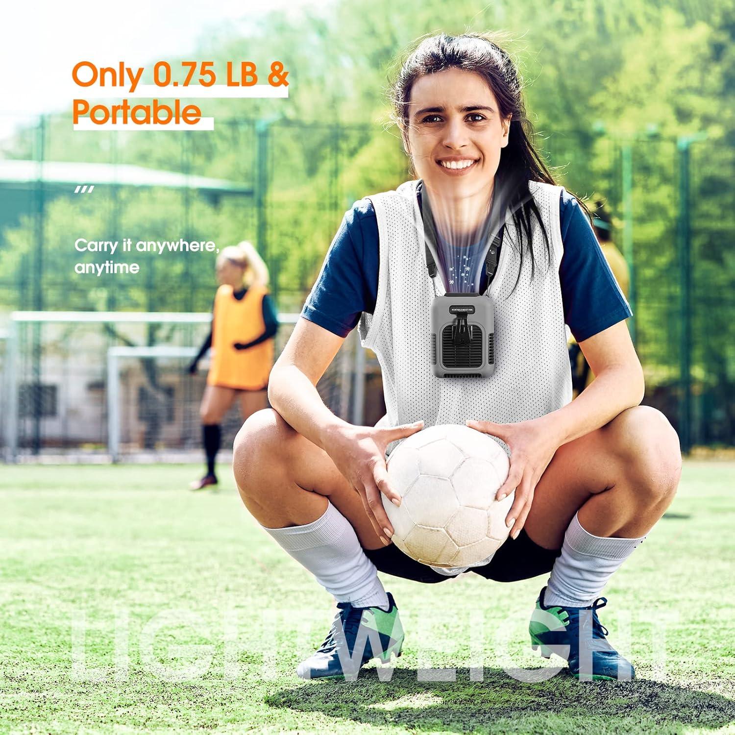 Ventilador portátil ecstal E30 recargable 8000mAh gris