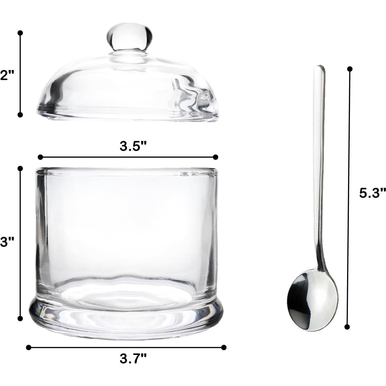 Bandeja de Sal de Vidrio HillSpring 283g con Cuchara Inoxidable