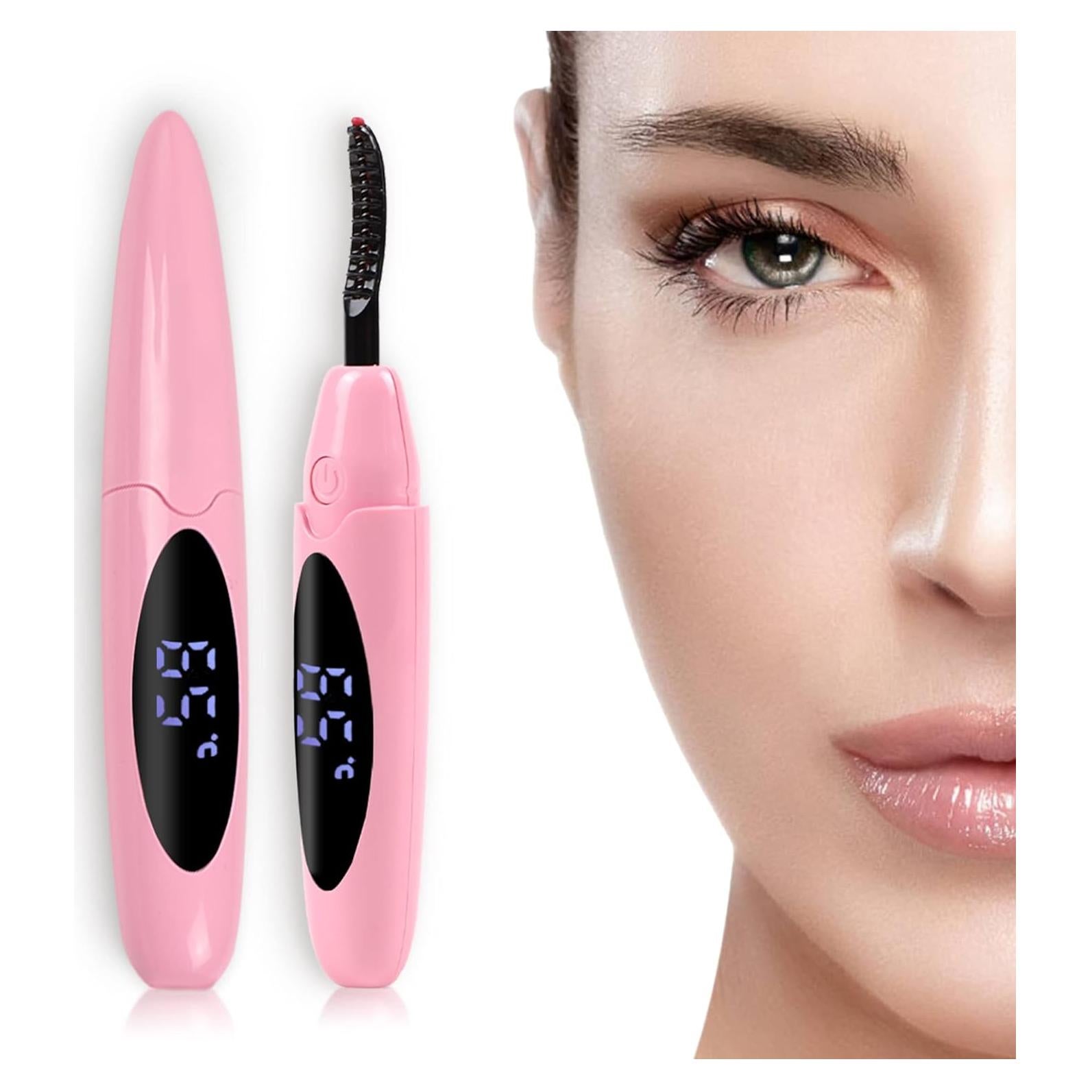 Rizador de Pestañas Eléctrico ZAPAL Rosa Calentado 10s