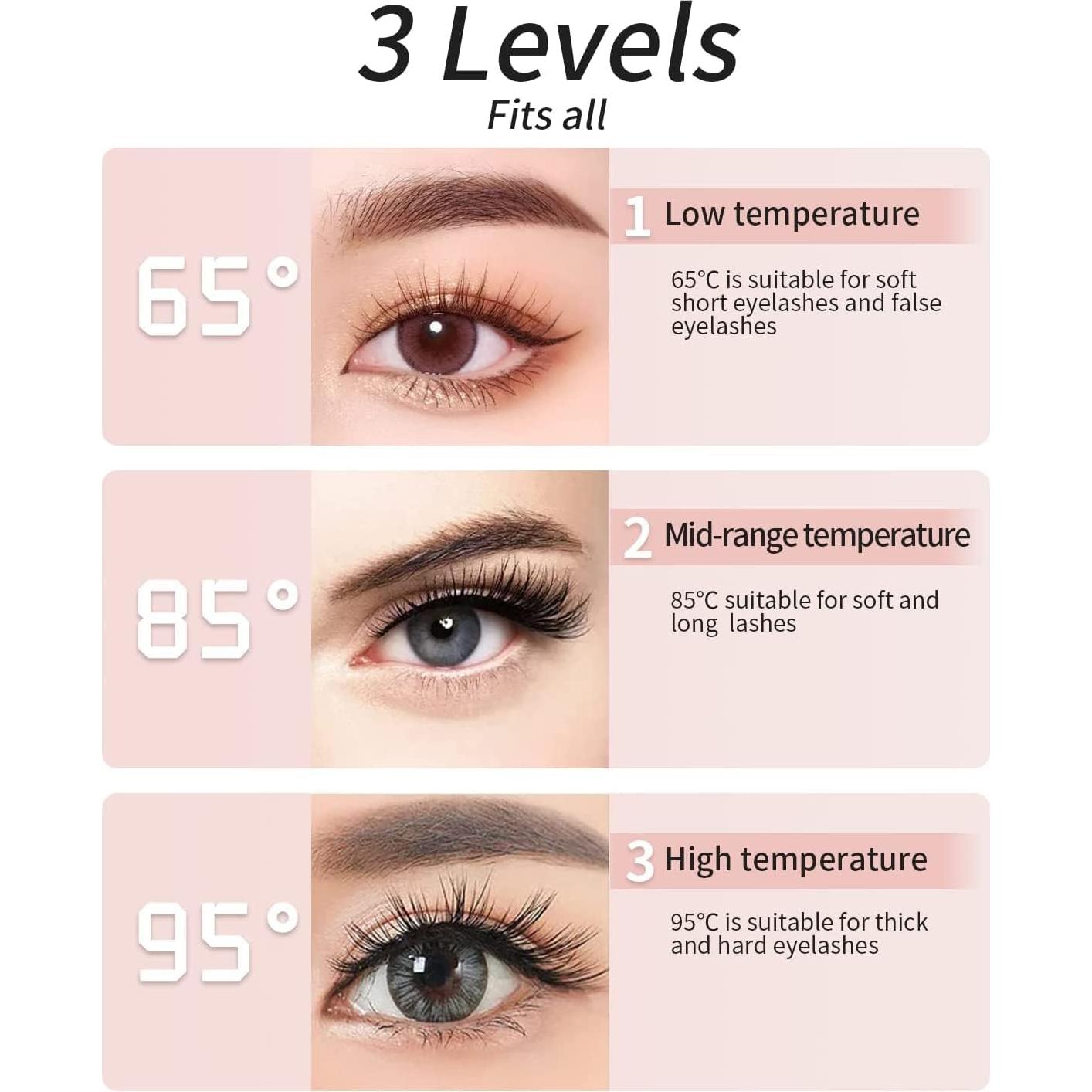 Rizador de Pestañas Eléctrico ZAPAL Rosa Calentado 10s