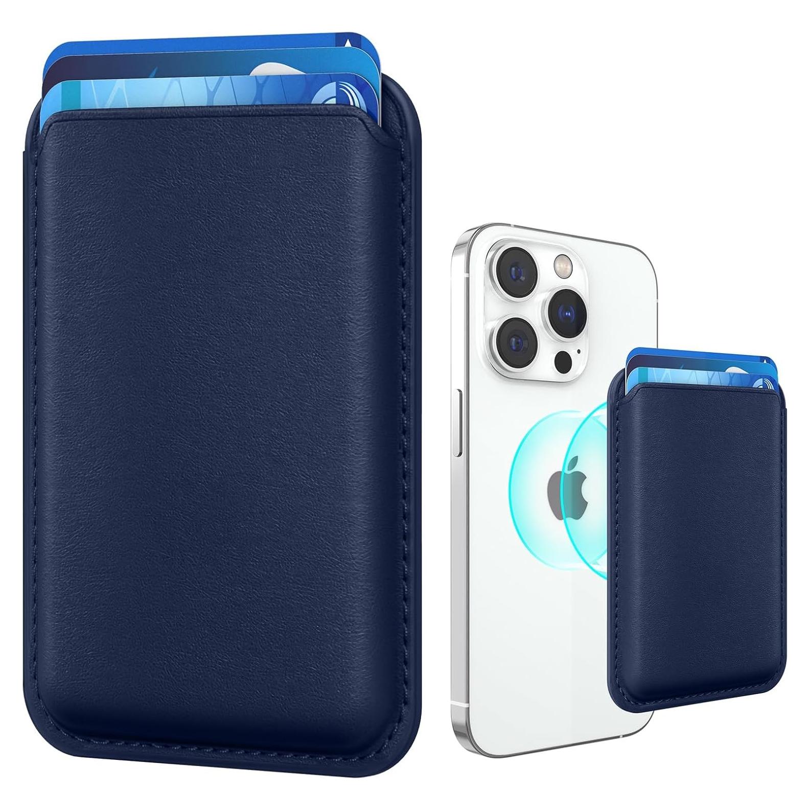 Billetera Magnética Amzone para iPhone 15/14/13/12 Azul