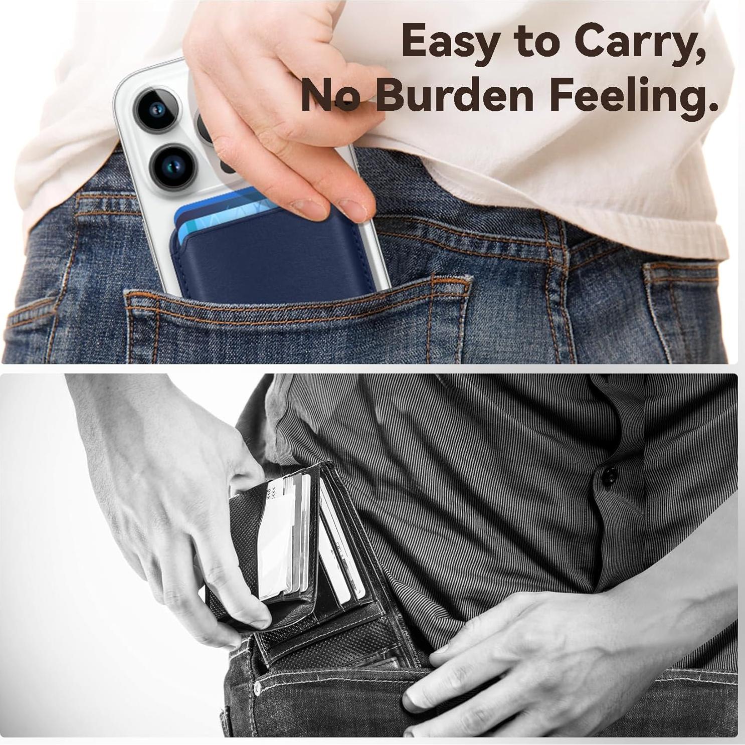 Billetera Magnética Amzone para iPhone 15/14/13/12 Azul