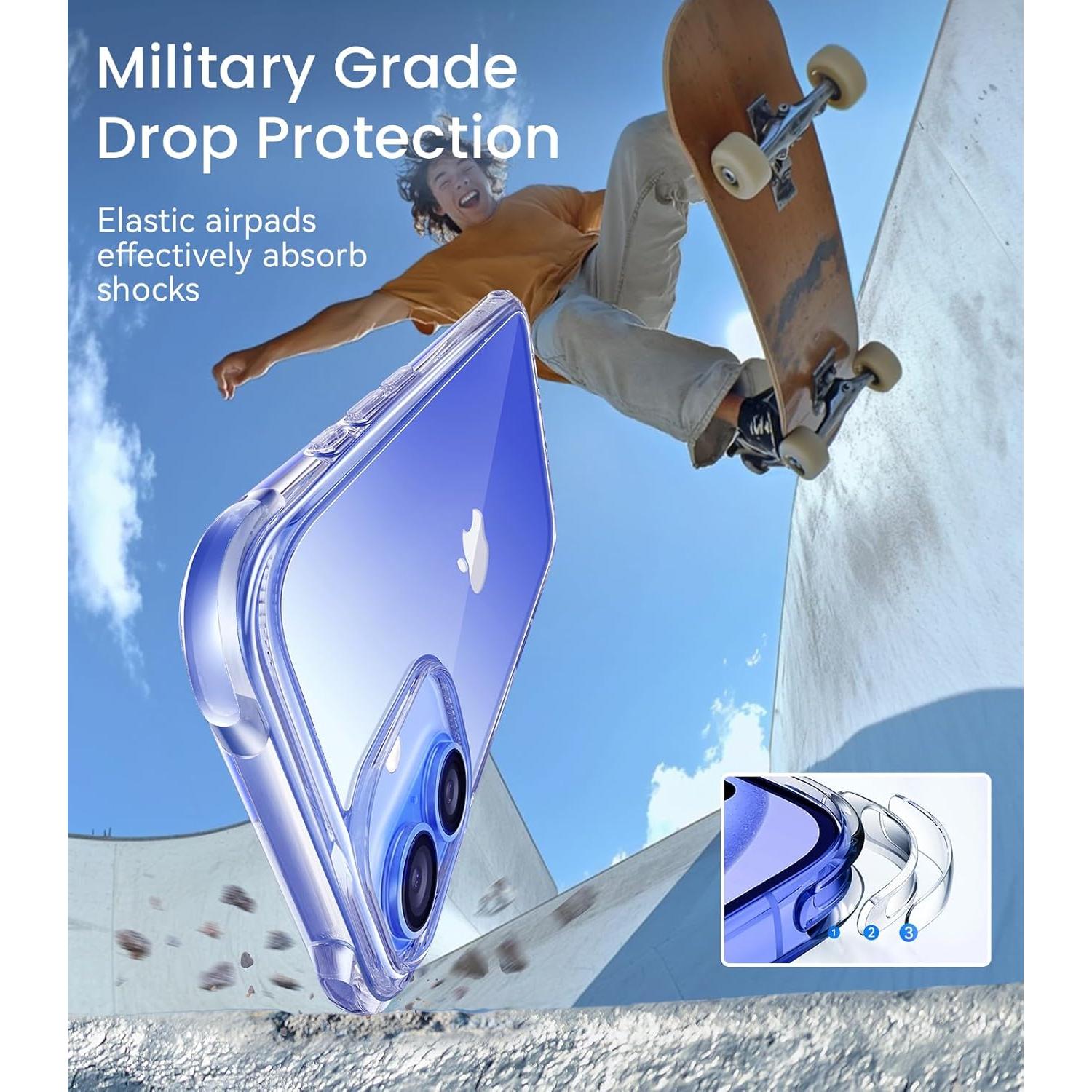 Funda Transparente Mkeke para iPhone 16 Slim 2024