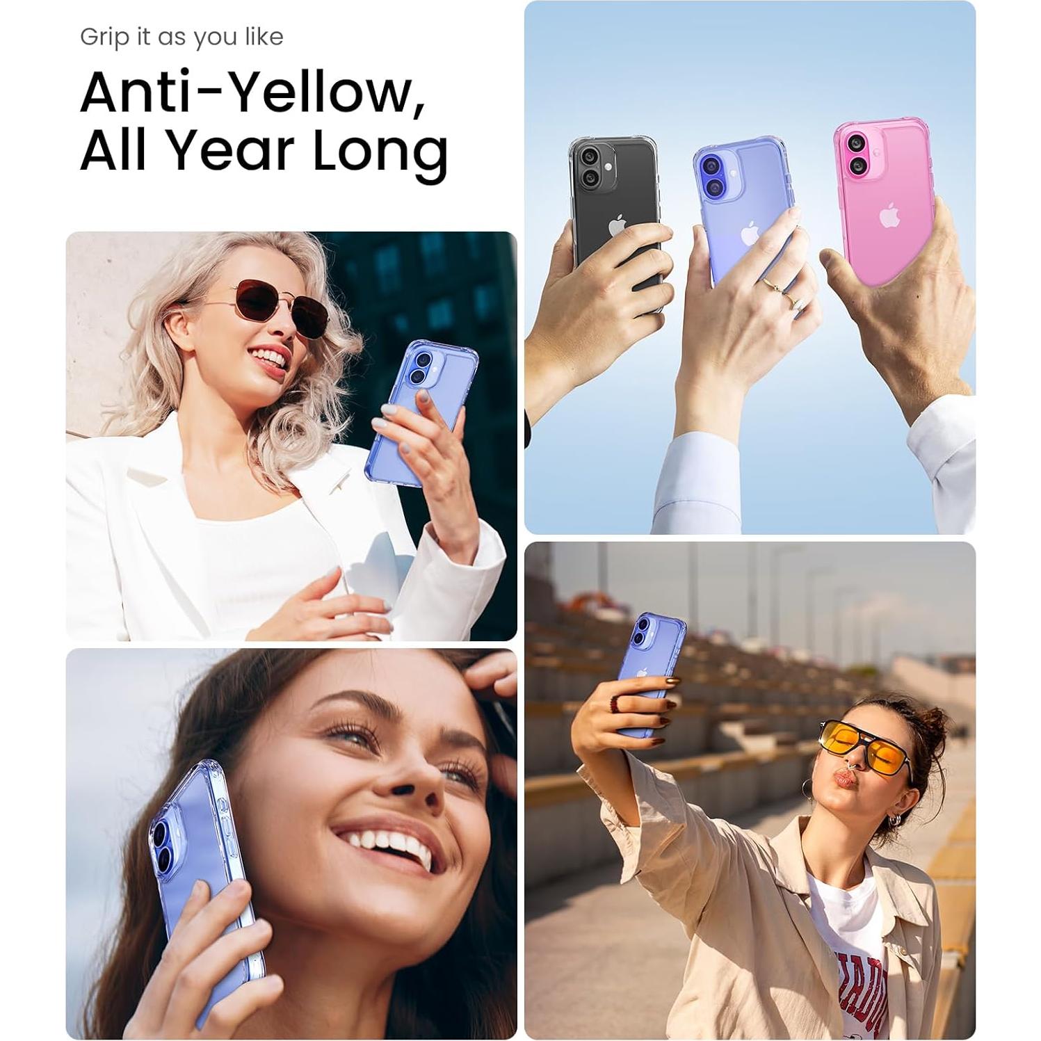 Funda Transparente Mkeke para iPhone 16 Slim 2024