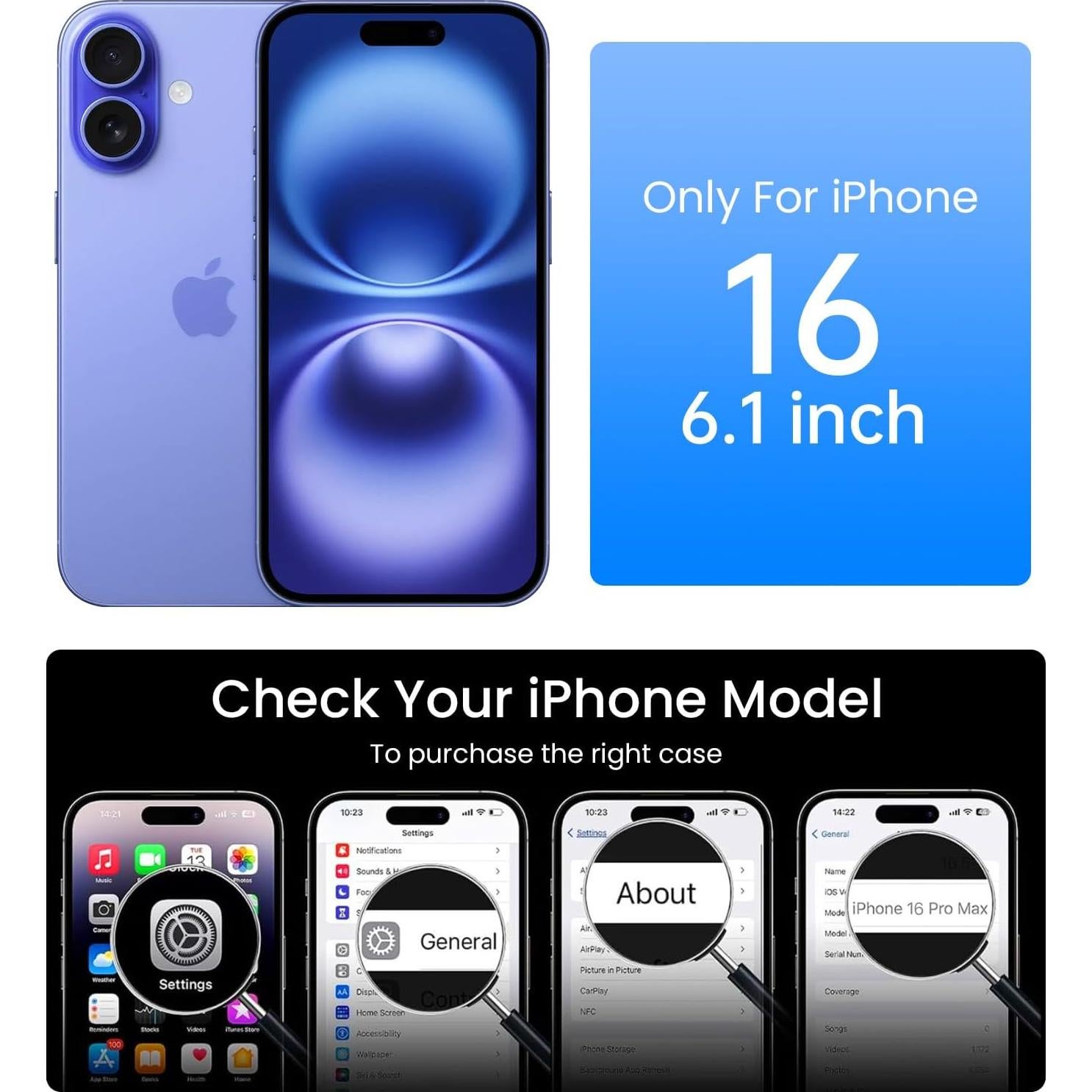 Funda Transparente Mkeke para iPhone 16 Slim 2024