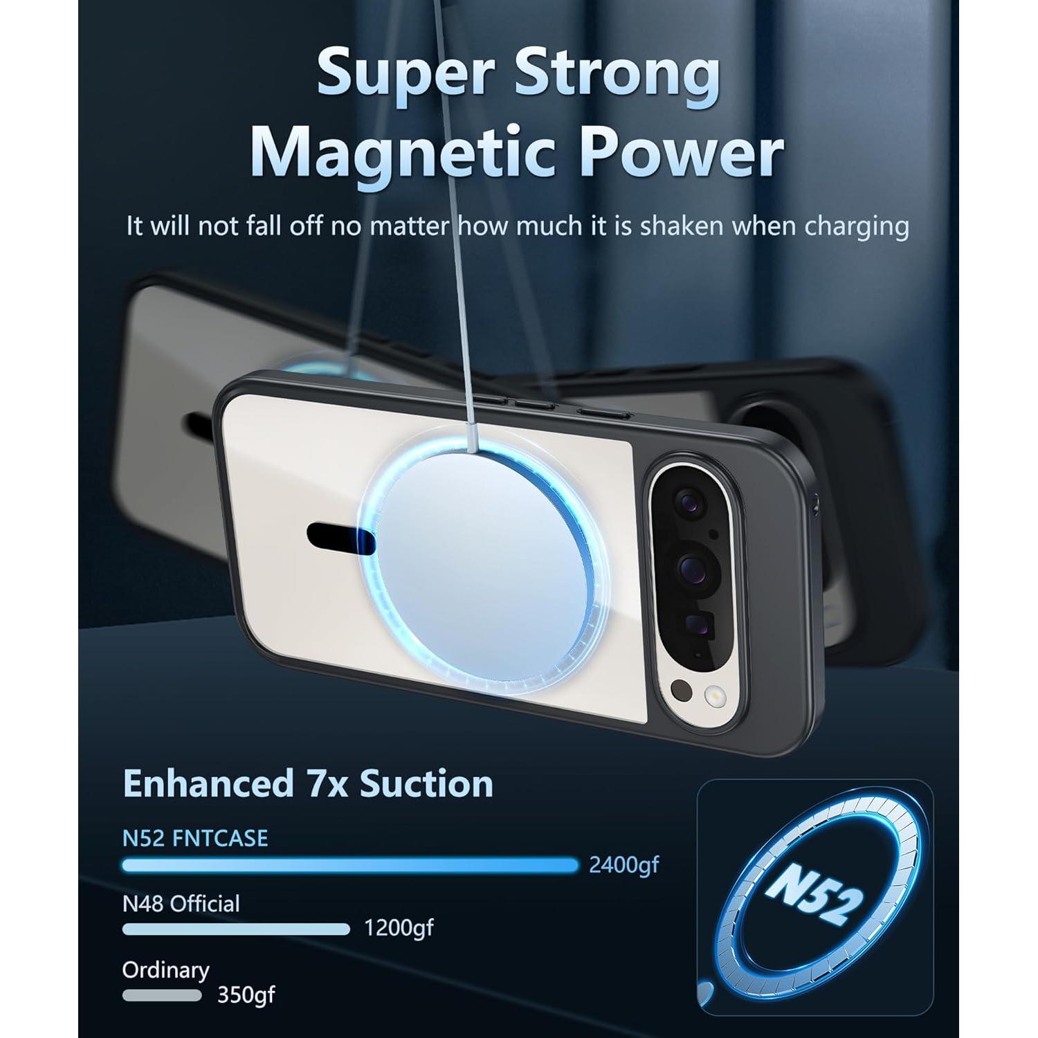 Funda FNTCASE para Google Pixel 9 Pro XL - Transparente Resistente