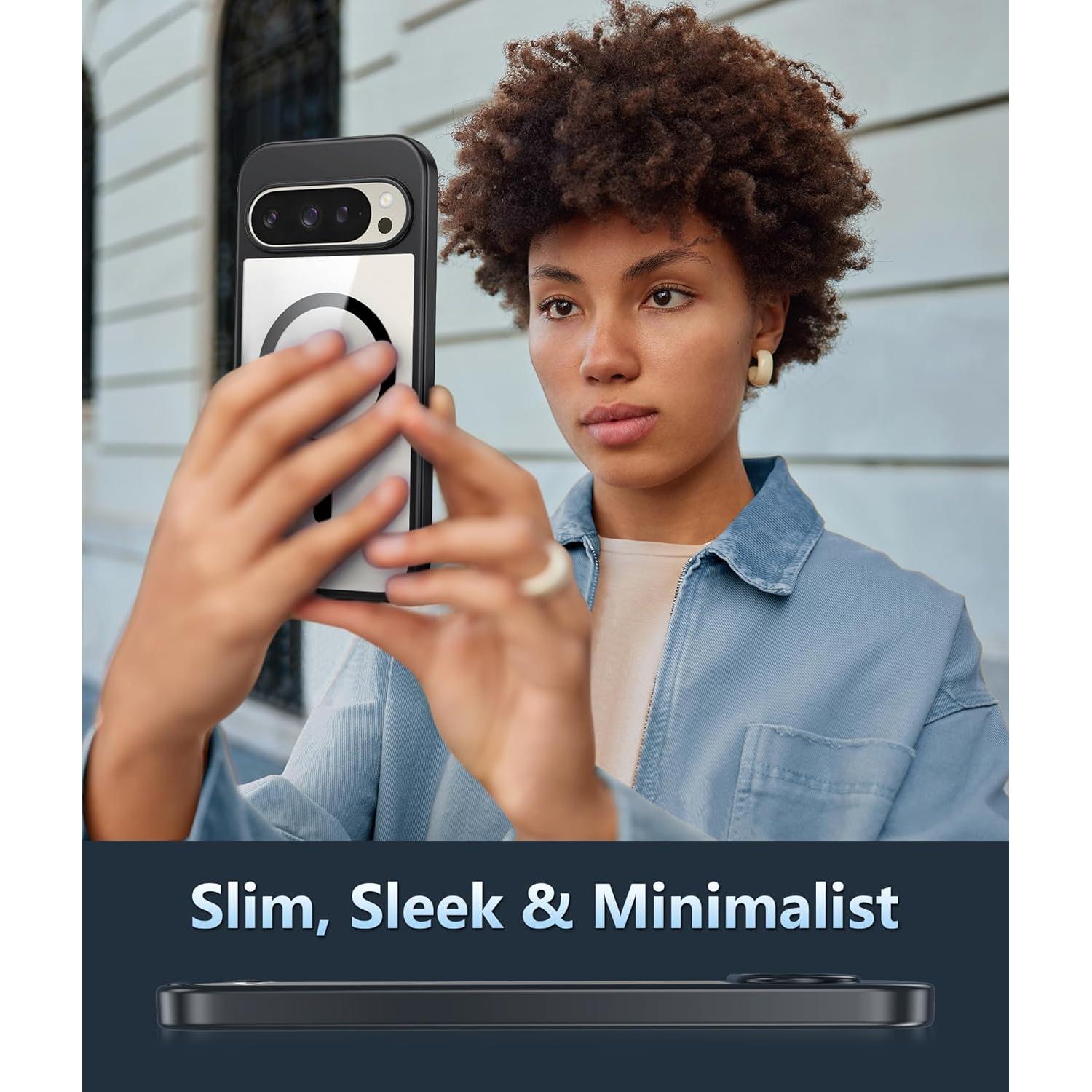 Funda FNTCASE para Google Pixel 9 Pro XL - Transparente Resistente