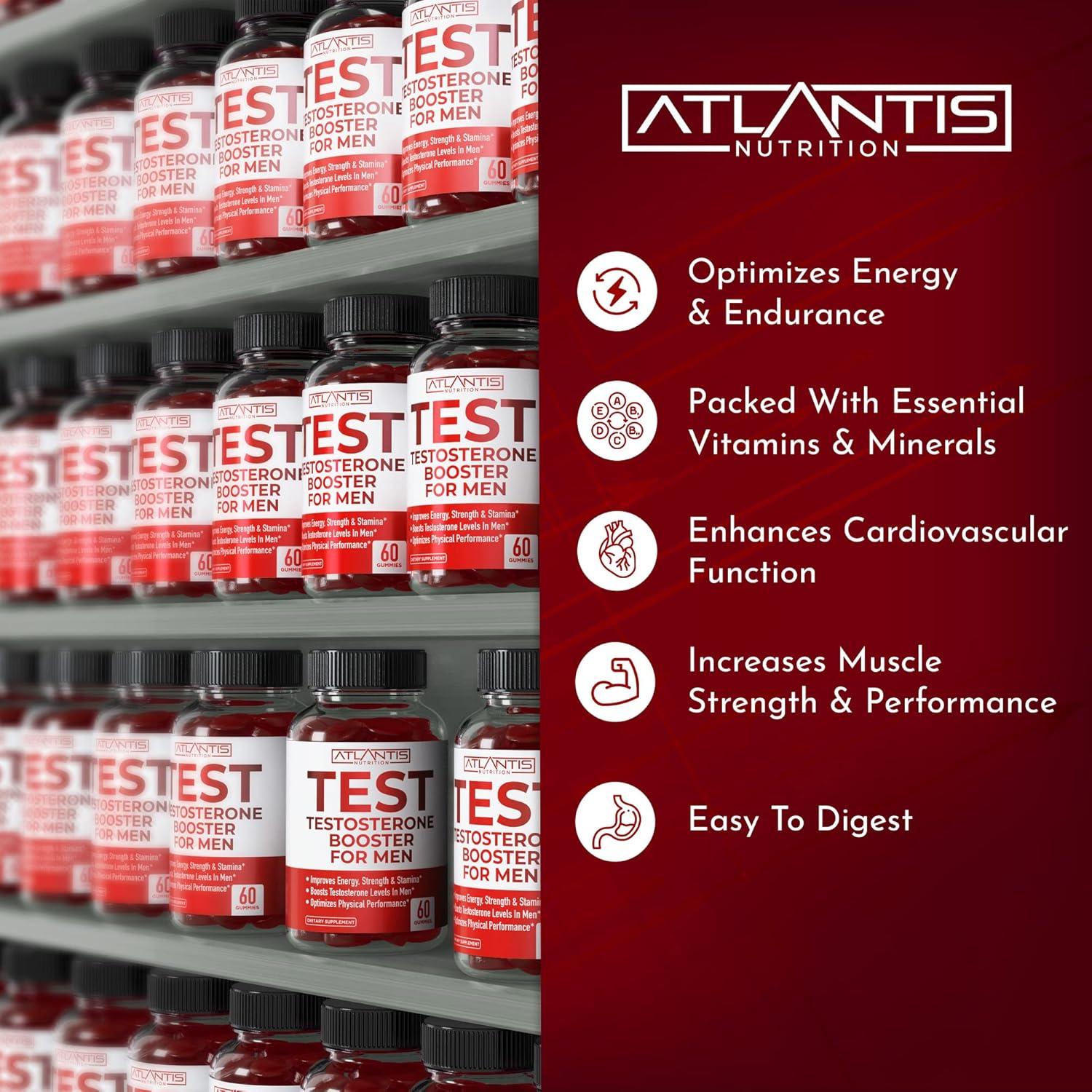 Aumentador de Testosterona Atlantis Nutrition 60 Gominolas