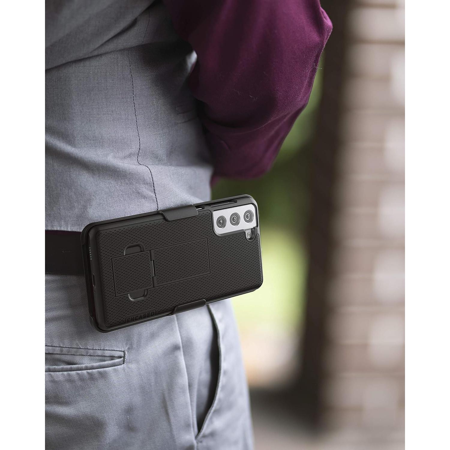 Funda DuraClip para Samsung Galaxy S21 con clip - Negro