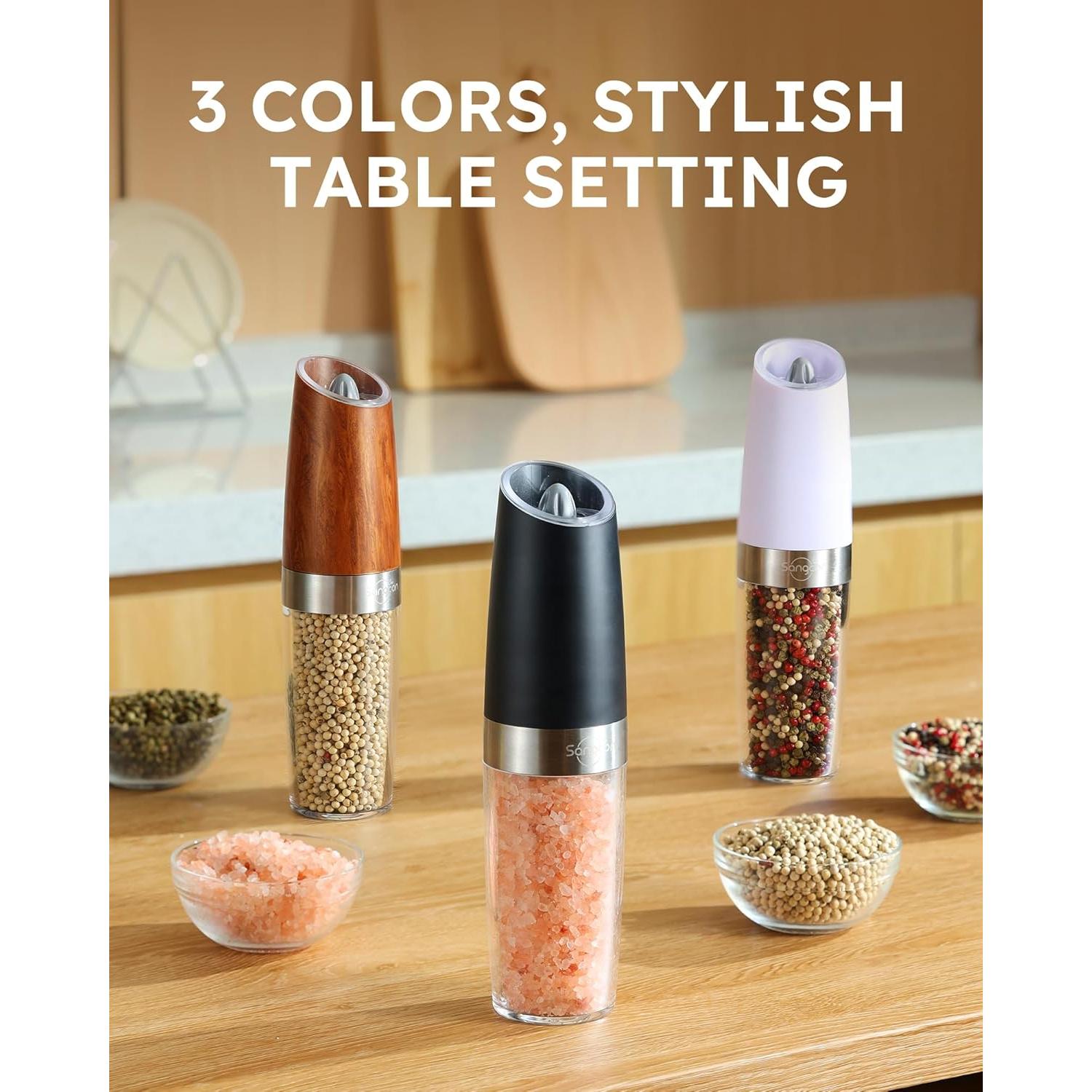 Molinillos Eléctricos de Sal y Pimienta Sangcon XL 230ml