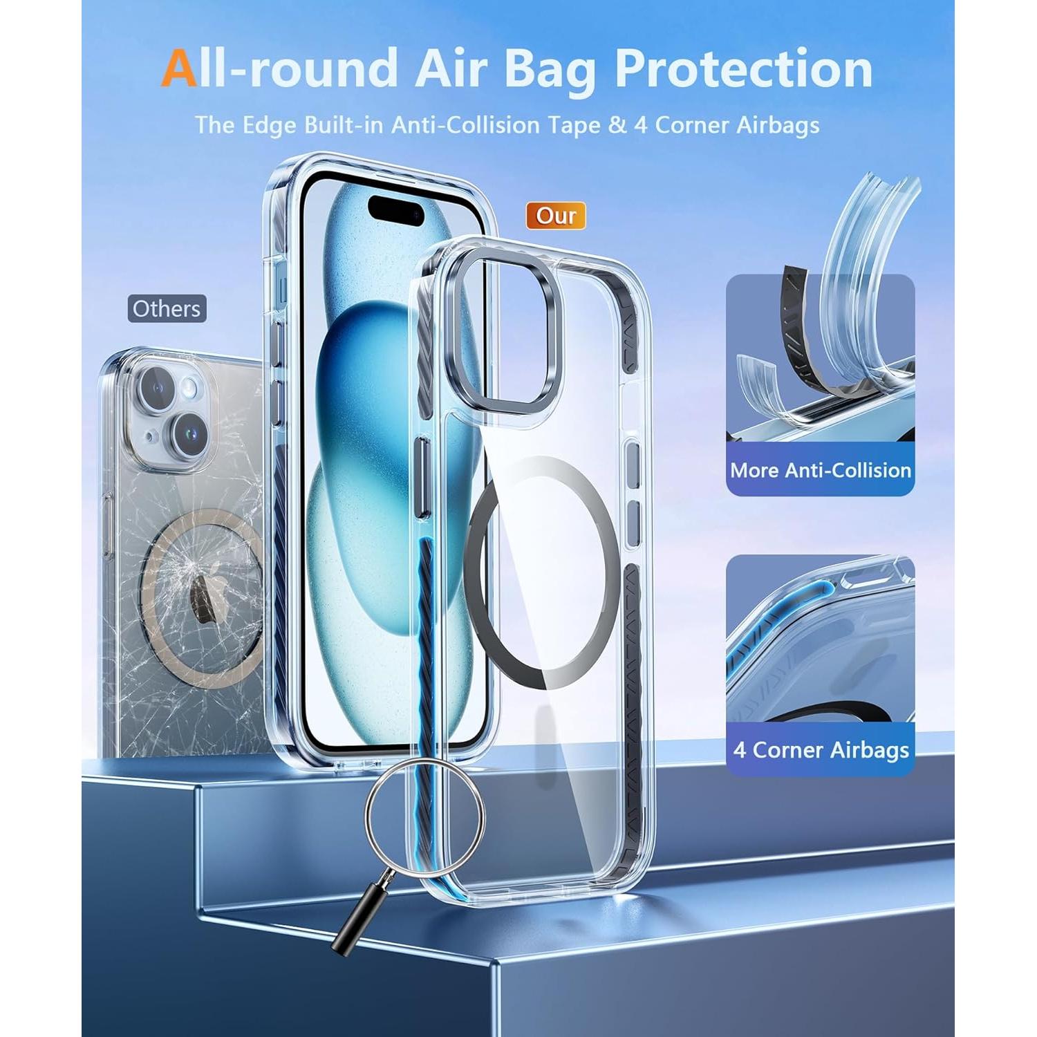 Funda FNTCASE para iPhone 15 Plus - Protección Militar 10 pies