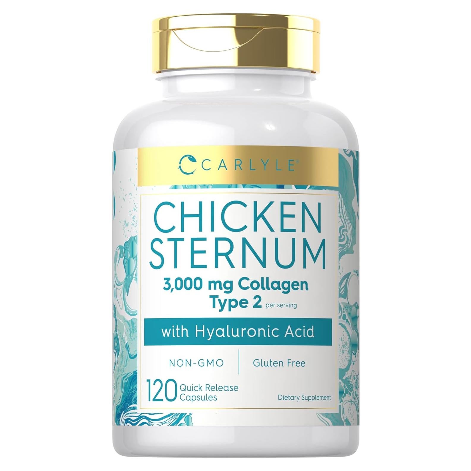 Cápsulas de colágeno tipo 2 Carlyle 3000mg con ácido hialurónico