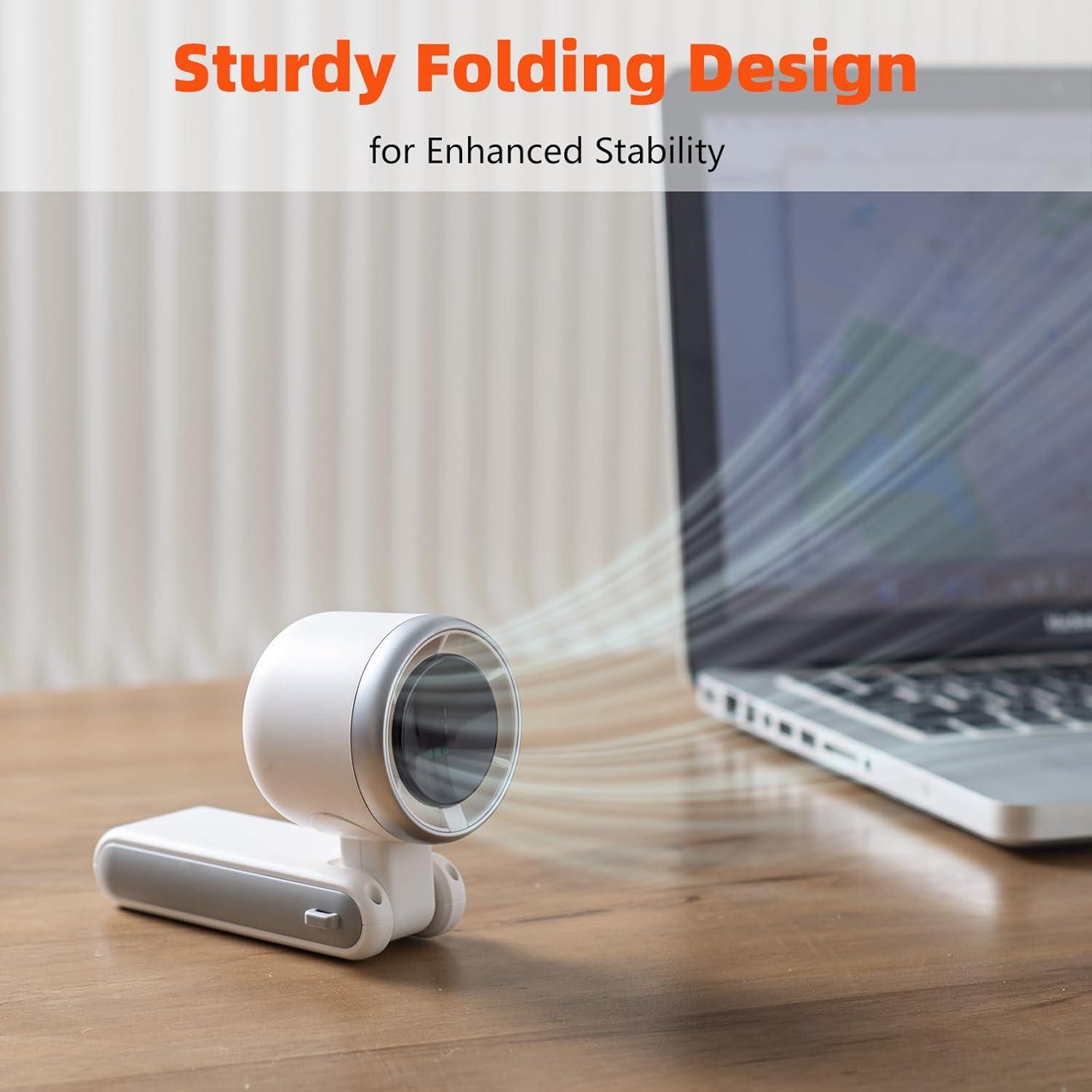 Ventilador Mini Portátil Aobteeny 3600mAh 5 Velocidades