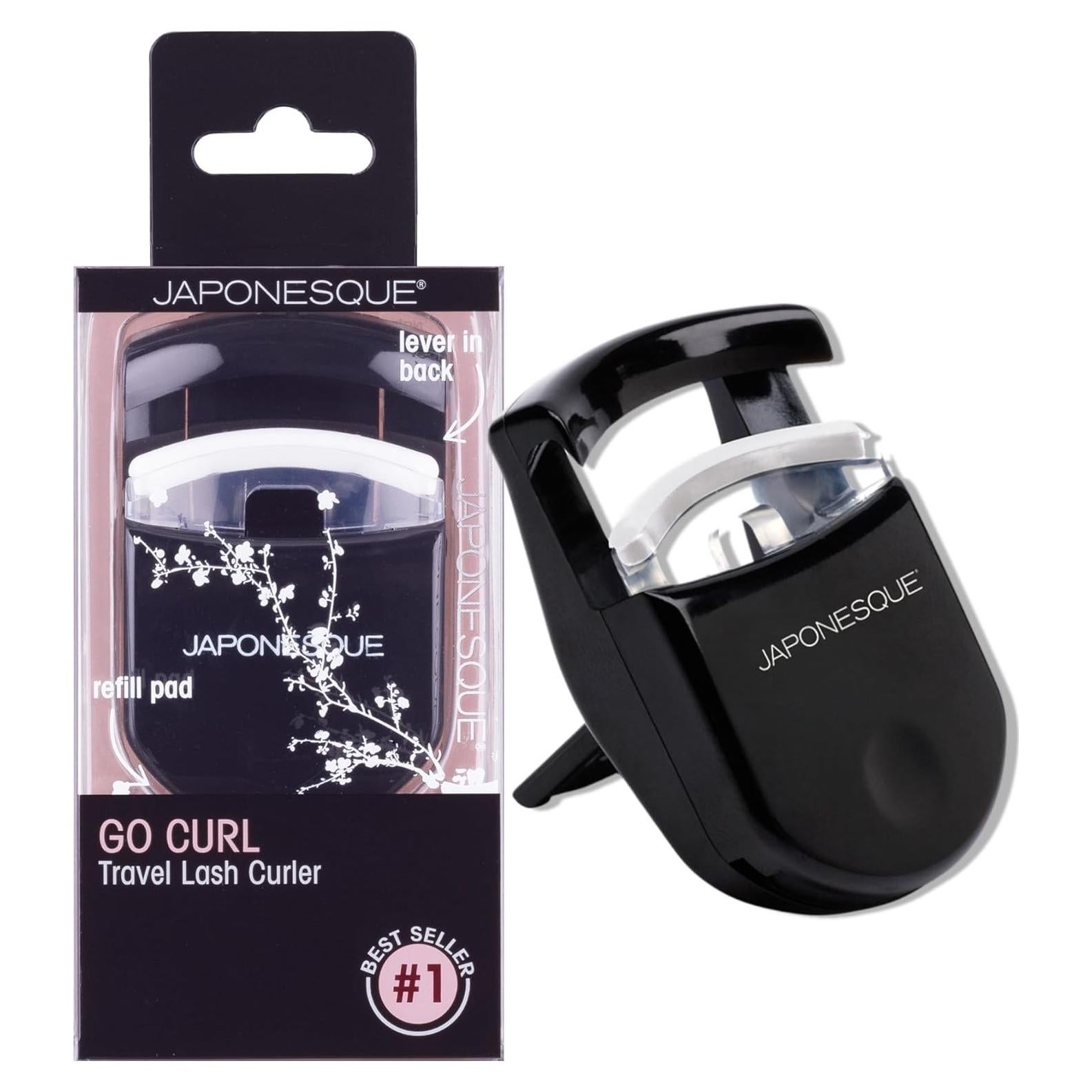 Rizador de Pestañas JAPONESQUE Mini Negro con Almohadilla