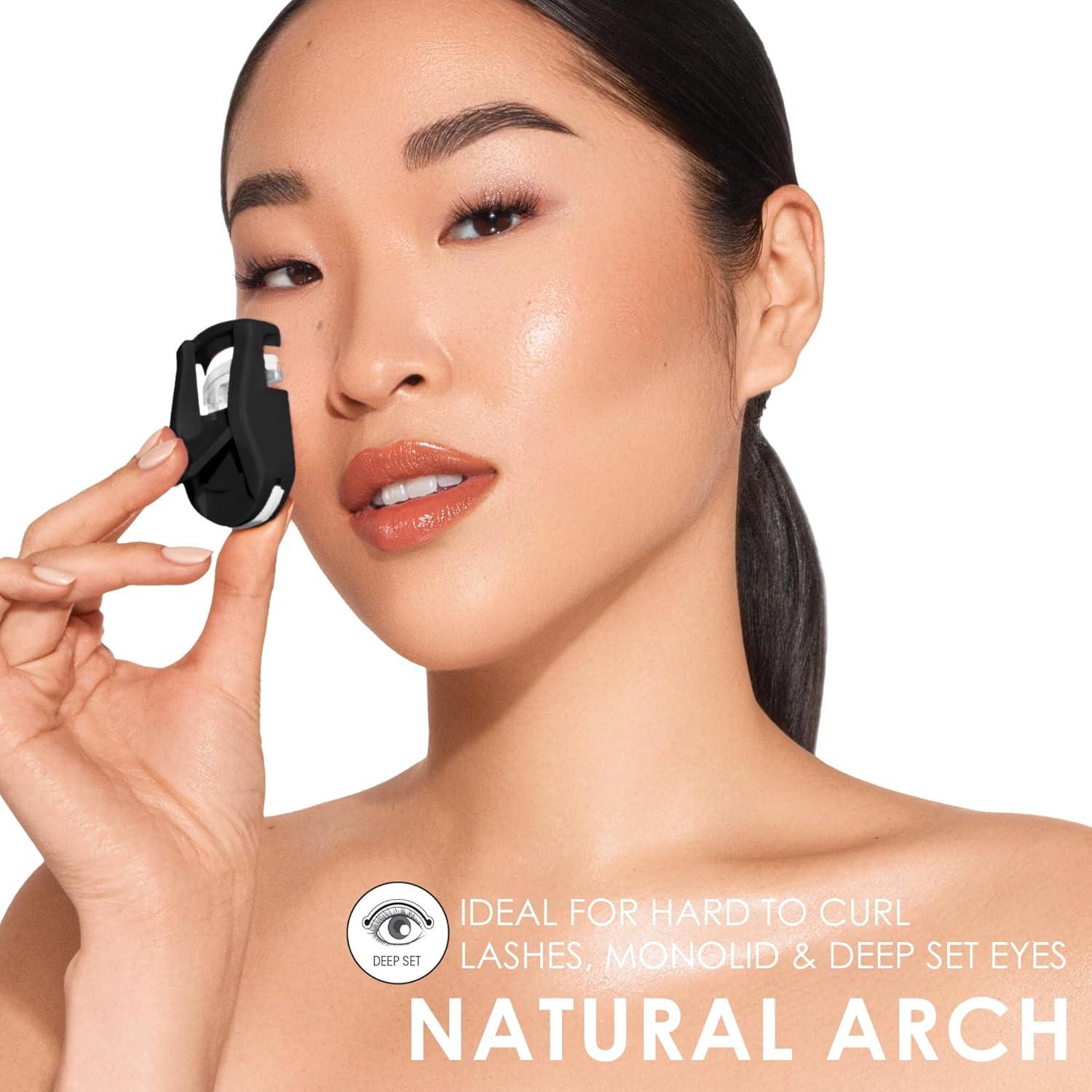 Rizador de Pestañas JAPONESQUE Mini Negro con Almohadilla