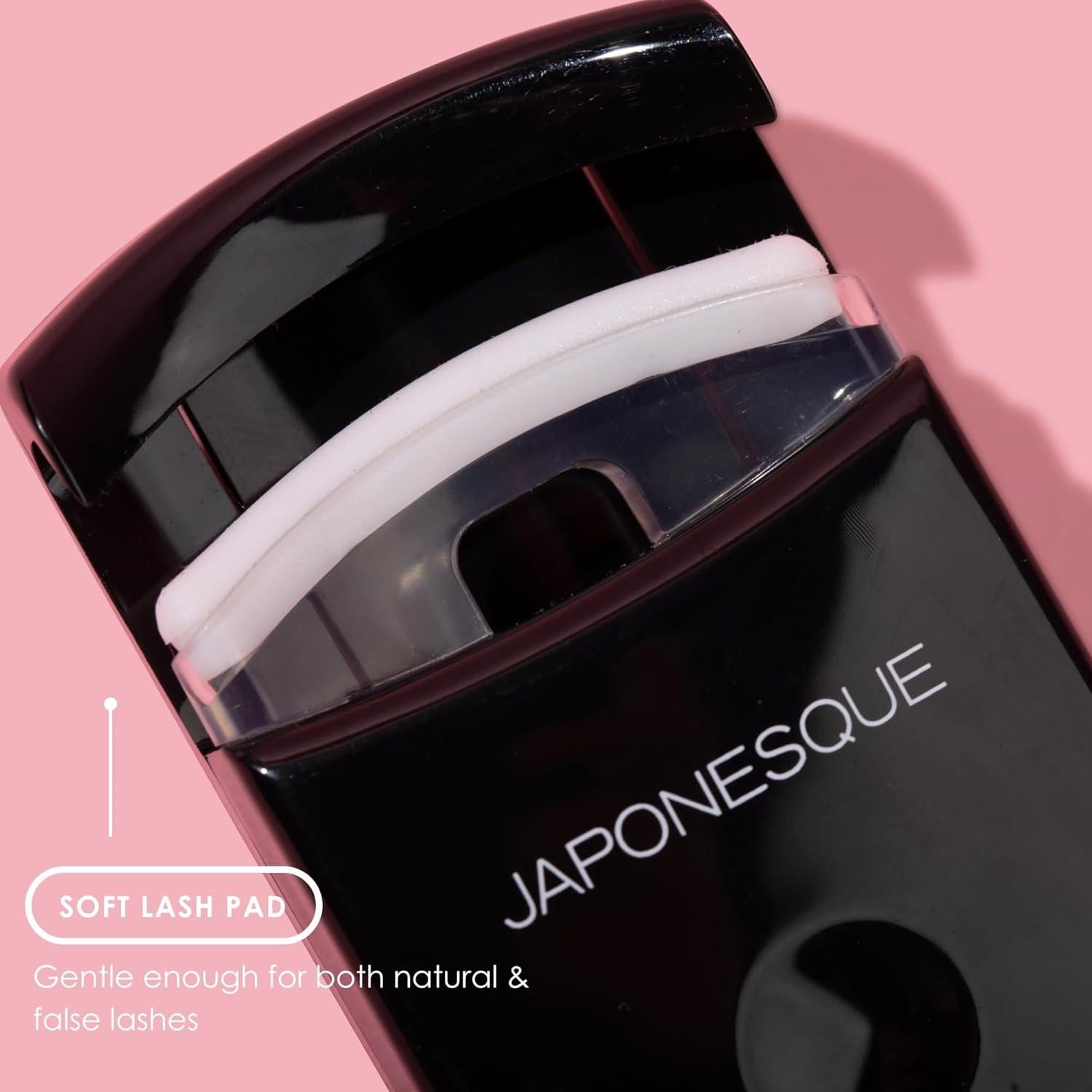 Rizador de Pestañas JAPONESQUE Mini Negro con Almohadilla