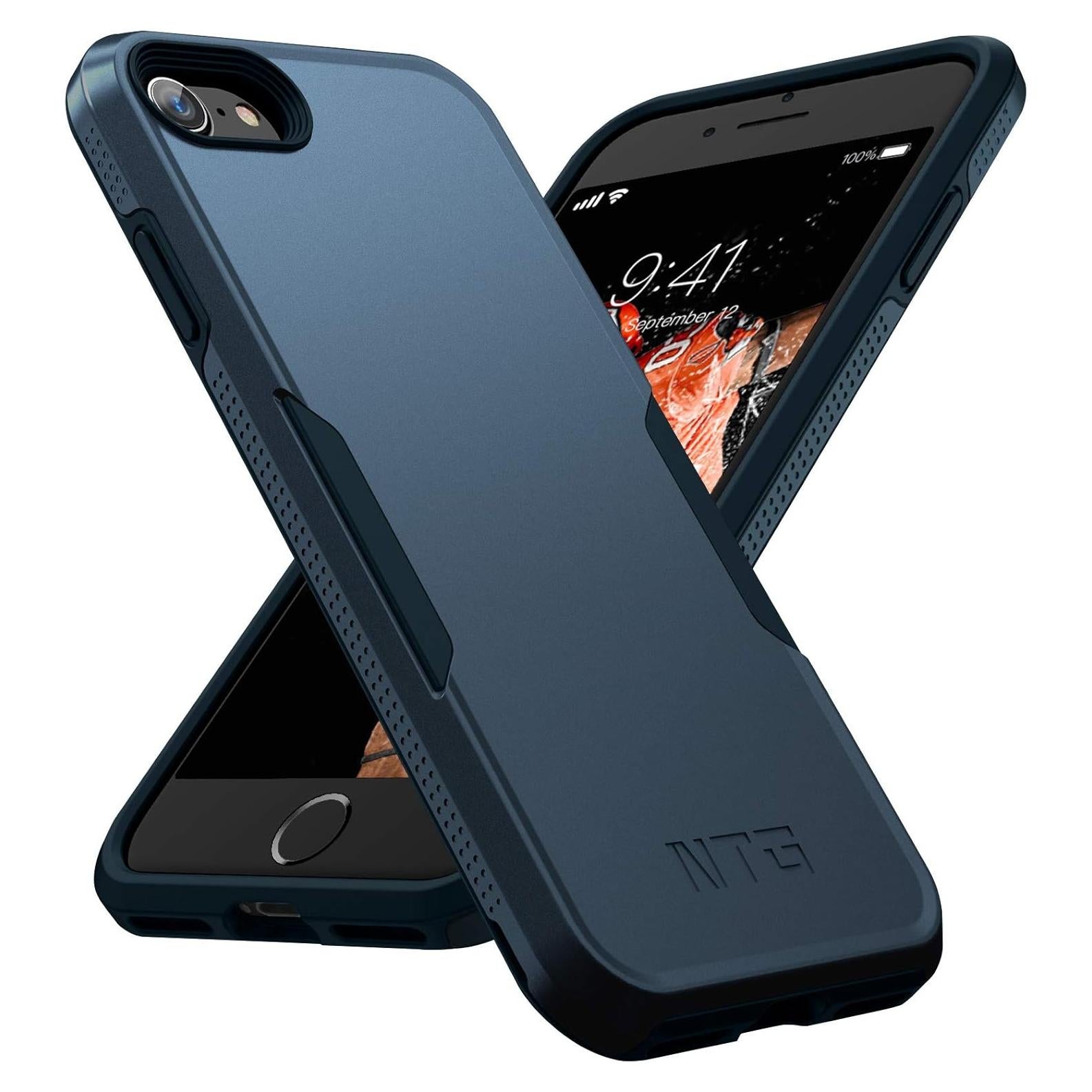 Funda NTG para iPhone SE 2022/2020/8/7 Resistente Azul