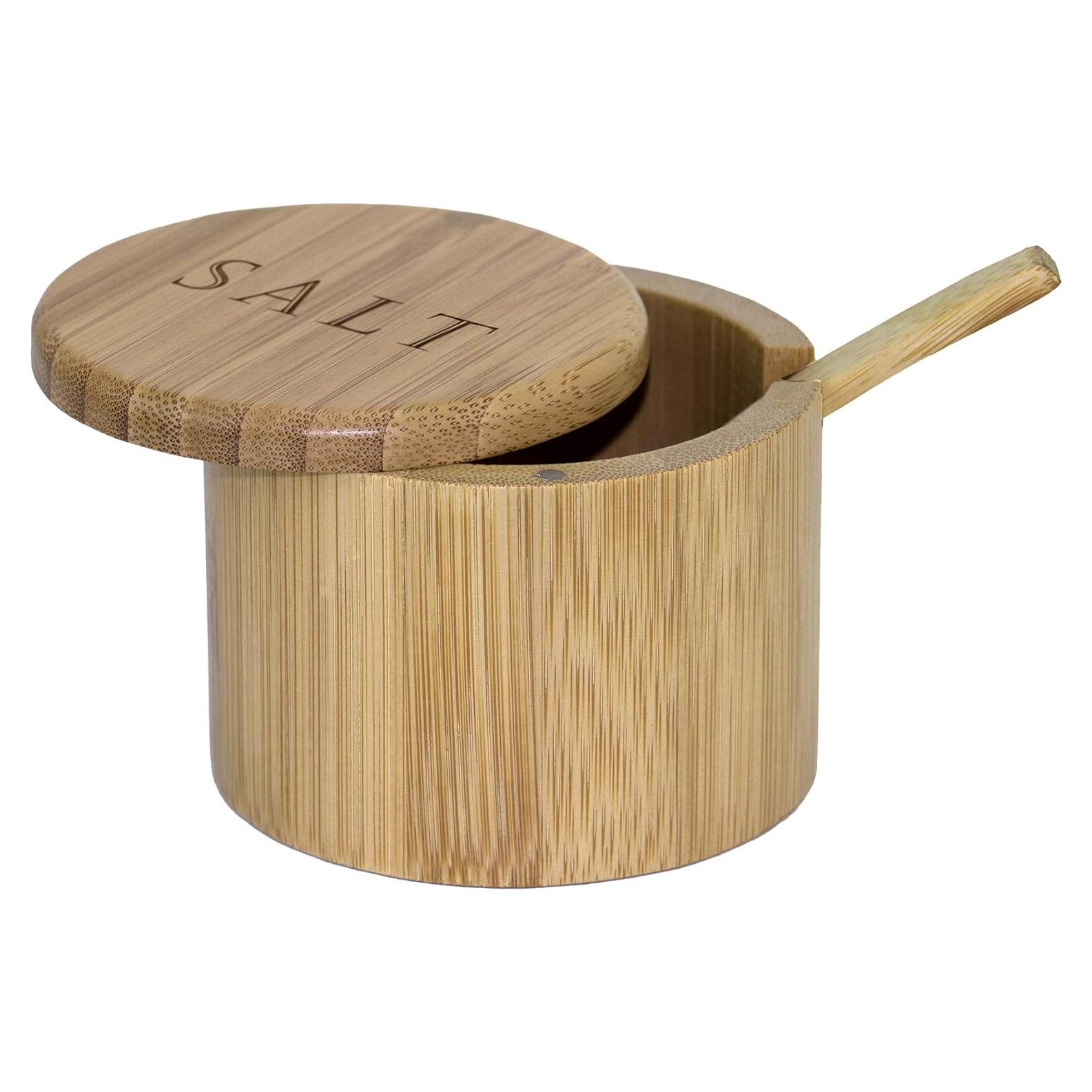 Caja de Sal de Bambú Totally Bamboo con Tapa Magnética 170g
