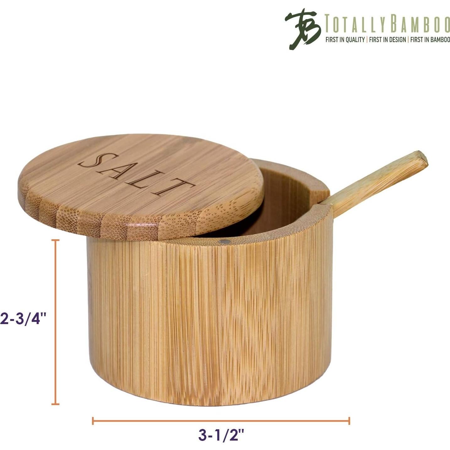 Caja de Sal de Bambú Totally Bamboo con Tapa Magnética 170g