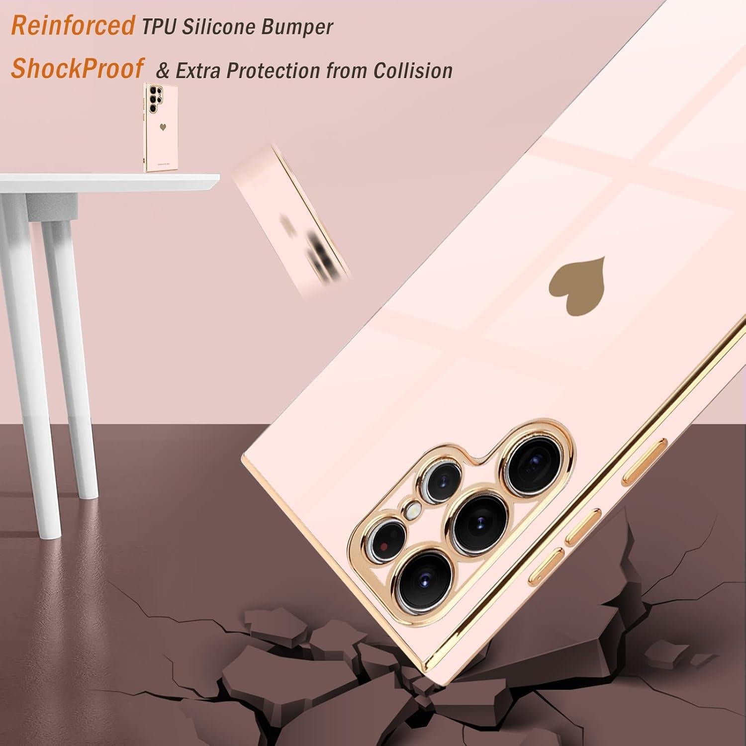 Funda TeaGeo Rosa Claro para Samsung Galaxy S22 Ultra 5G