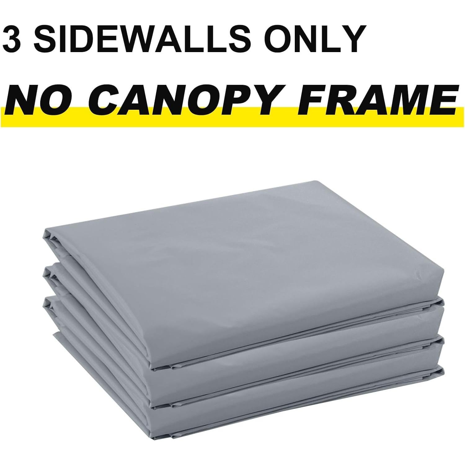 Pared Lateral ABCCANOPY 3 Piezas 218x305 cm Gris