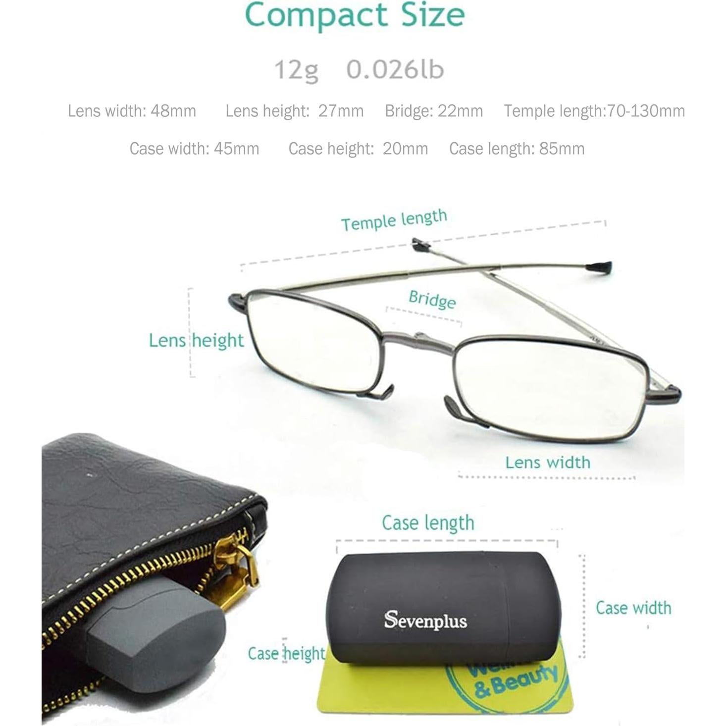 Gafas de Lectura 2 Pack Sevenplus Anti Luz Azul 1.75x