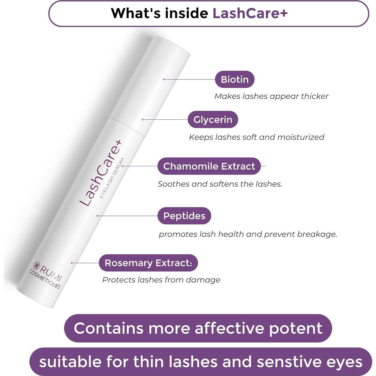 Suero Potenciador de Pestañas Rumi Cosmetiques 1mL - Ojos Sensibles