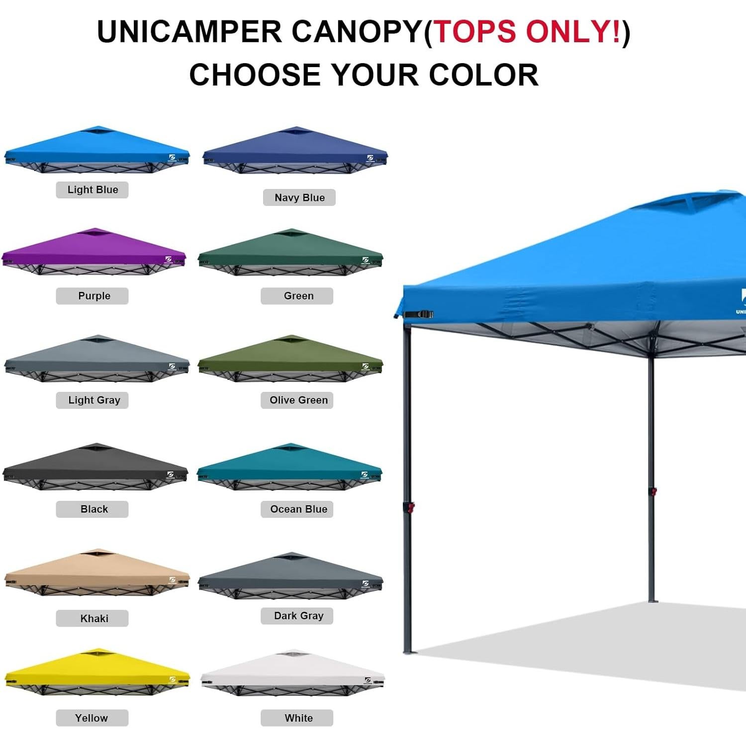 Cubierta Superior UNICAMPER 10x10m Impermeable Ventilada