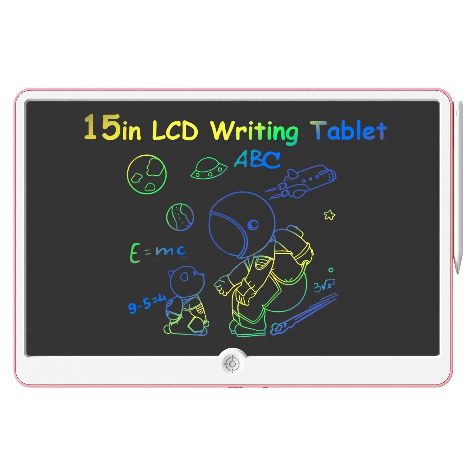 Tableta de Escritura LCD ienRon 15" Rosa para Niños